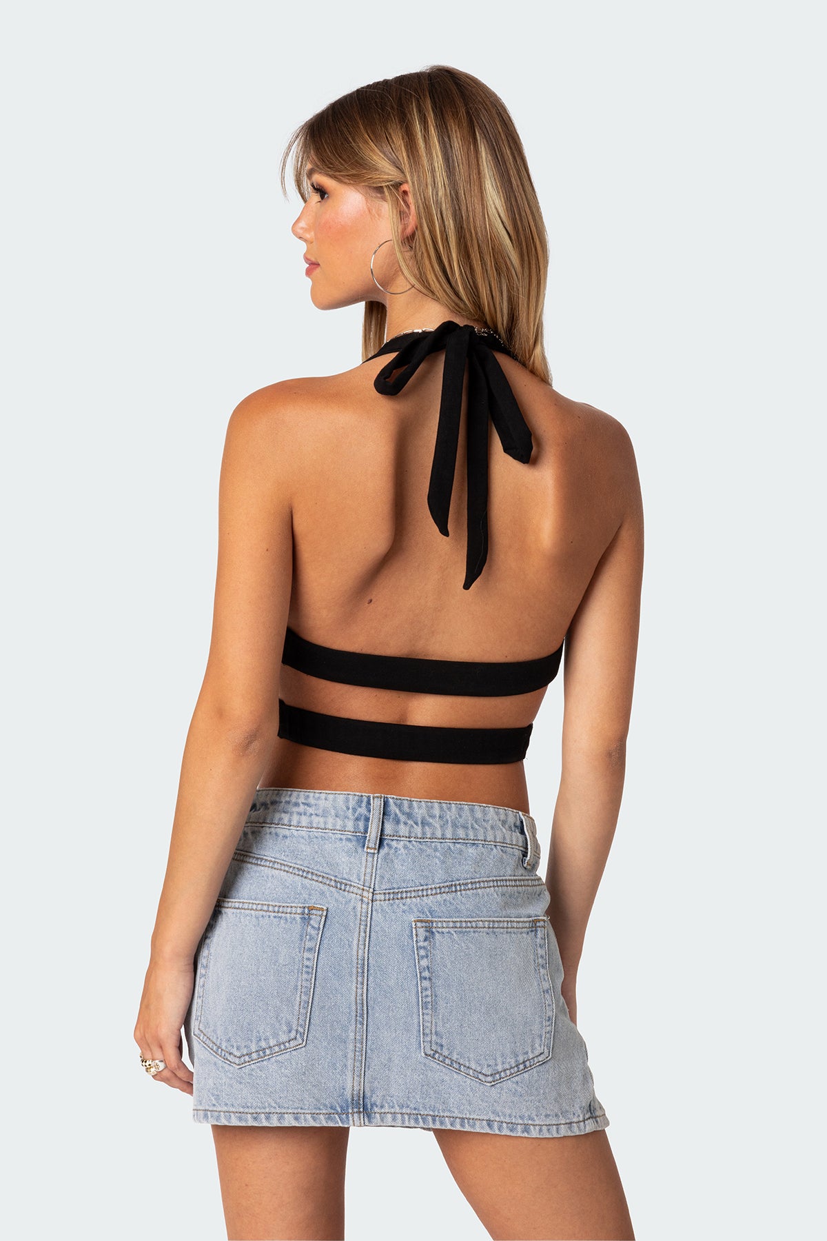 Cady Tie Front Cut Out Top - Image 4