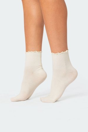 Frilled Hem Socks