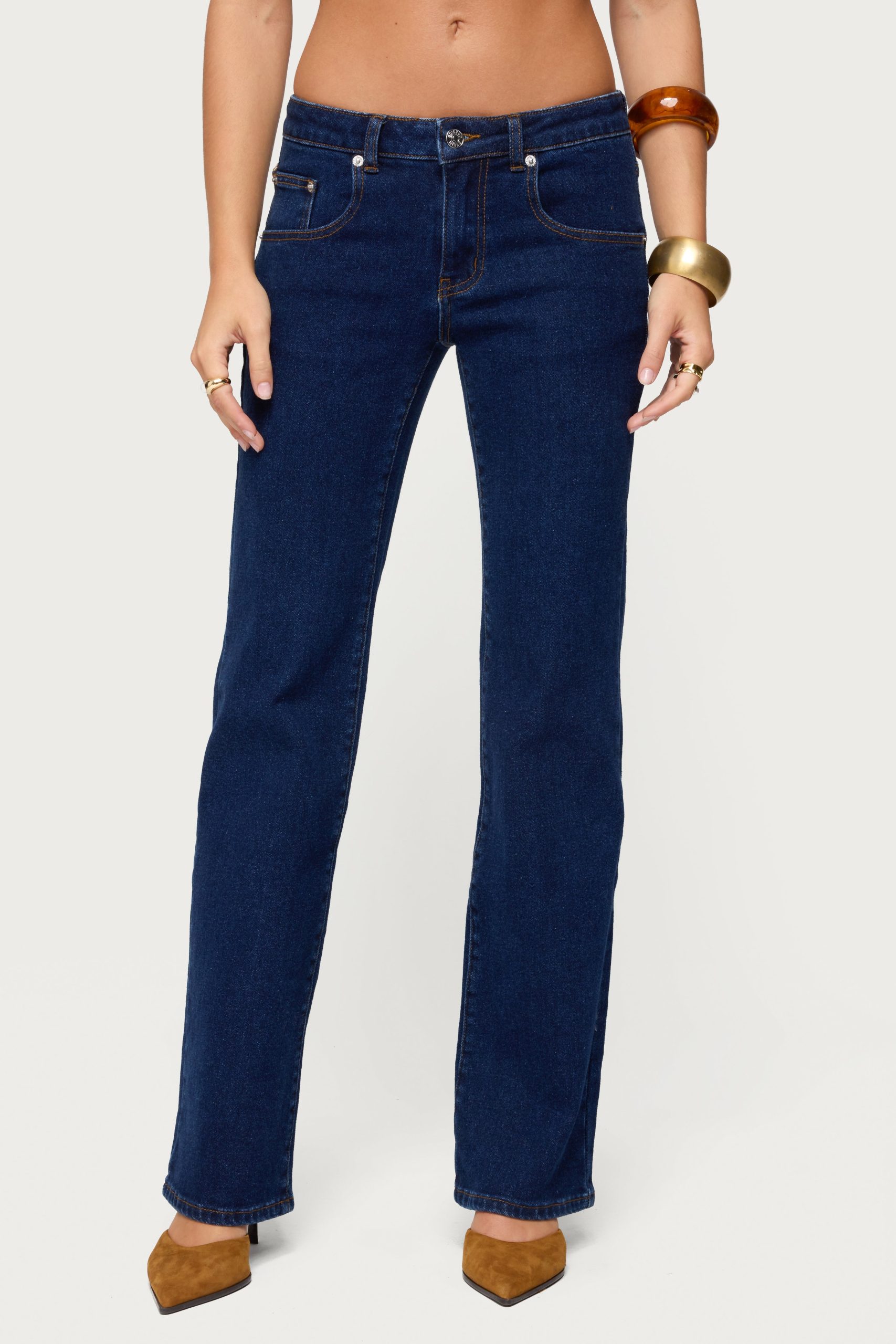 Jemima Low Rise Straight Leg Jeans - Image 2
