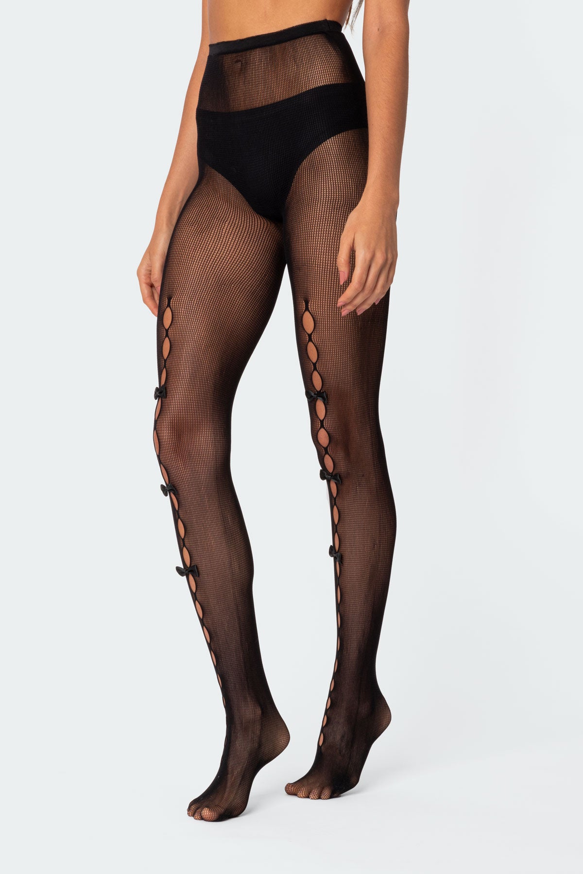 Bowtie Cutout Tights - Image 2