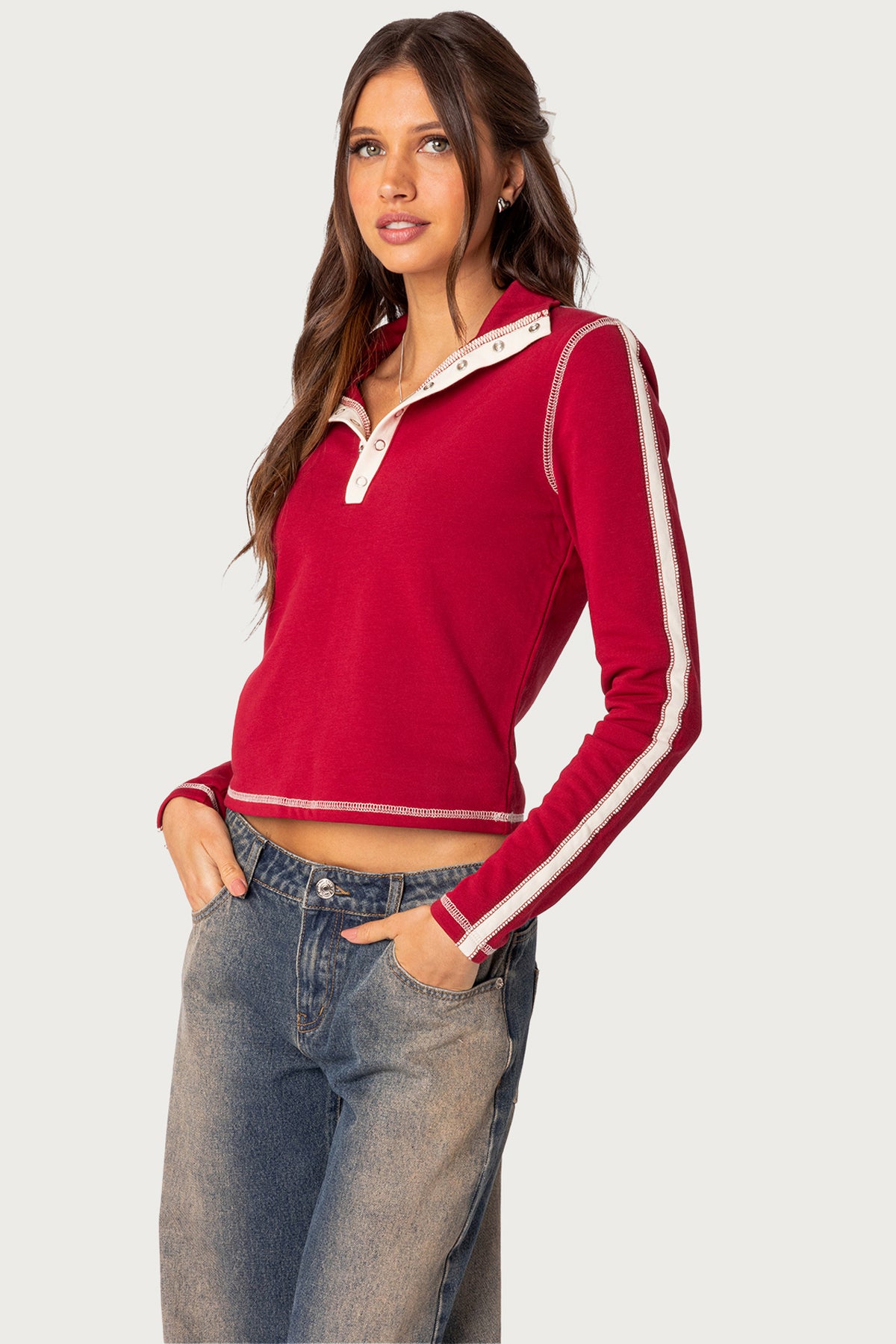 Gio Contrast Stitch Top - Image 2