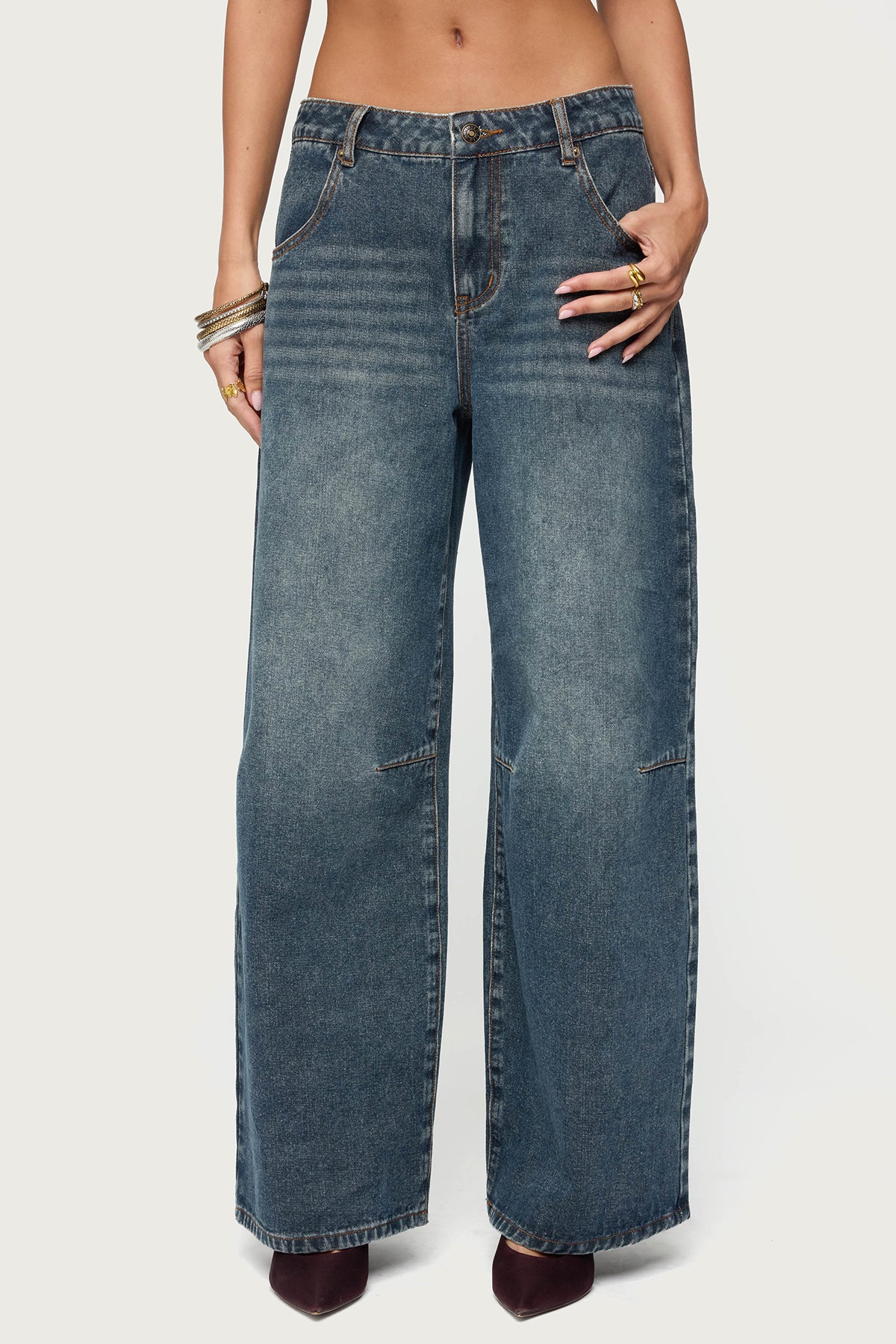 Santi Low Rise Baggy Jeans - Image 2