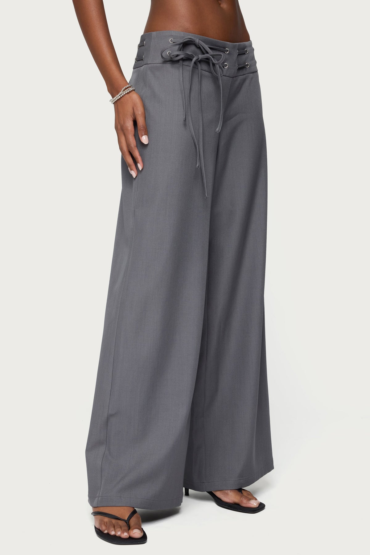 Willard Baggy Lace Up Belt Pants - Image 3