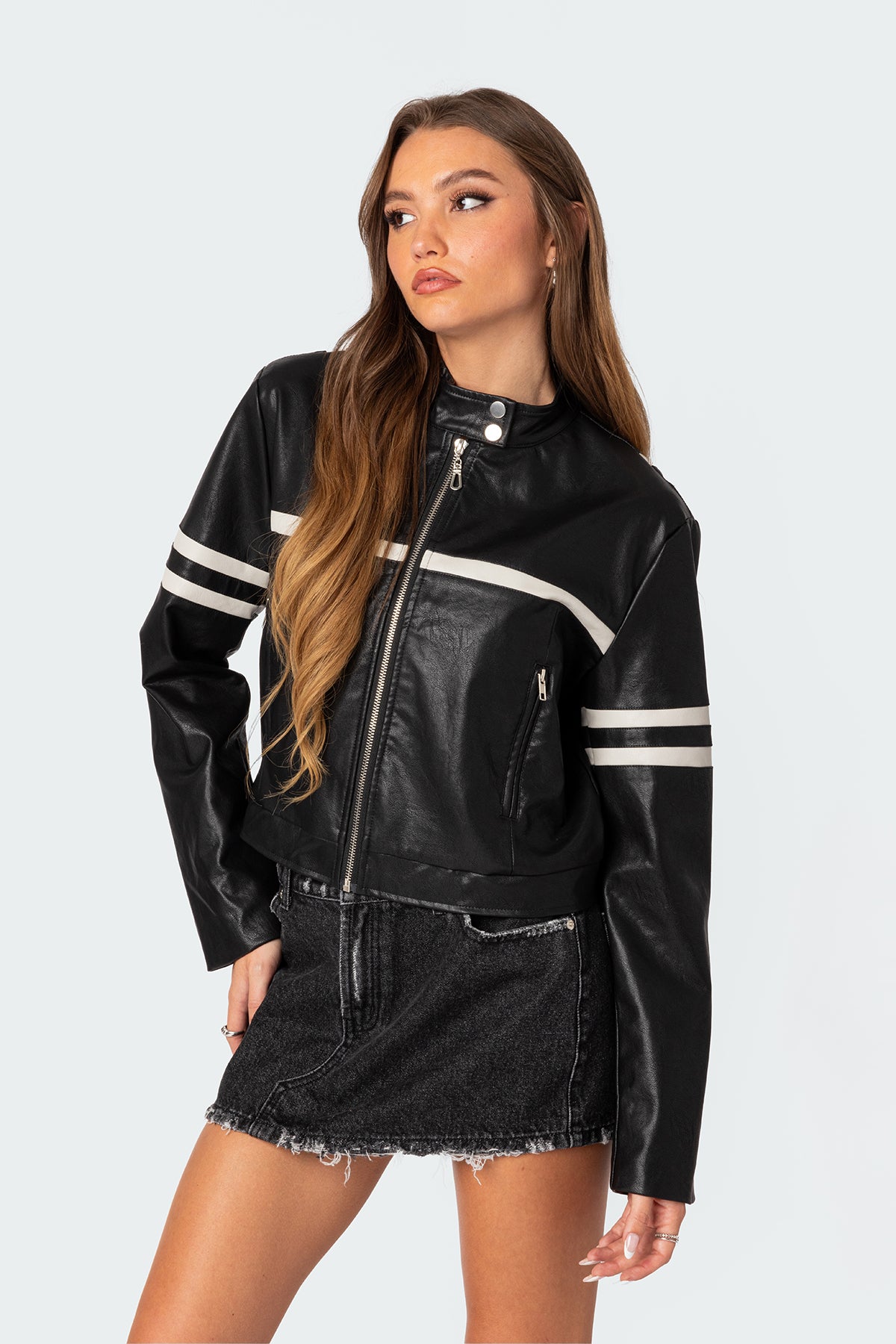 Rockstar Oversized Faux Leather Jacket - Image 3