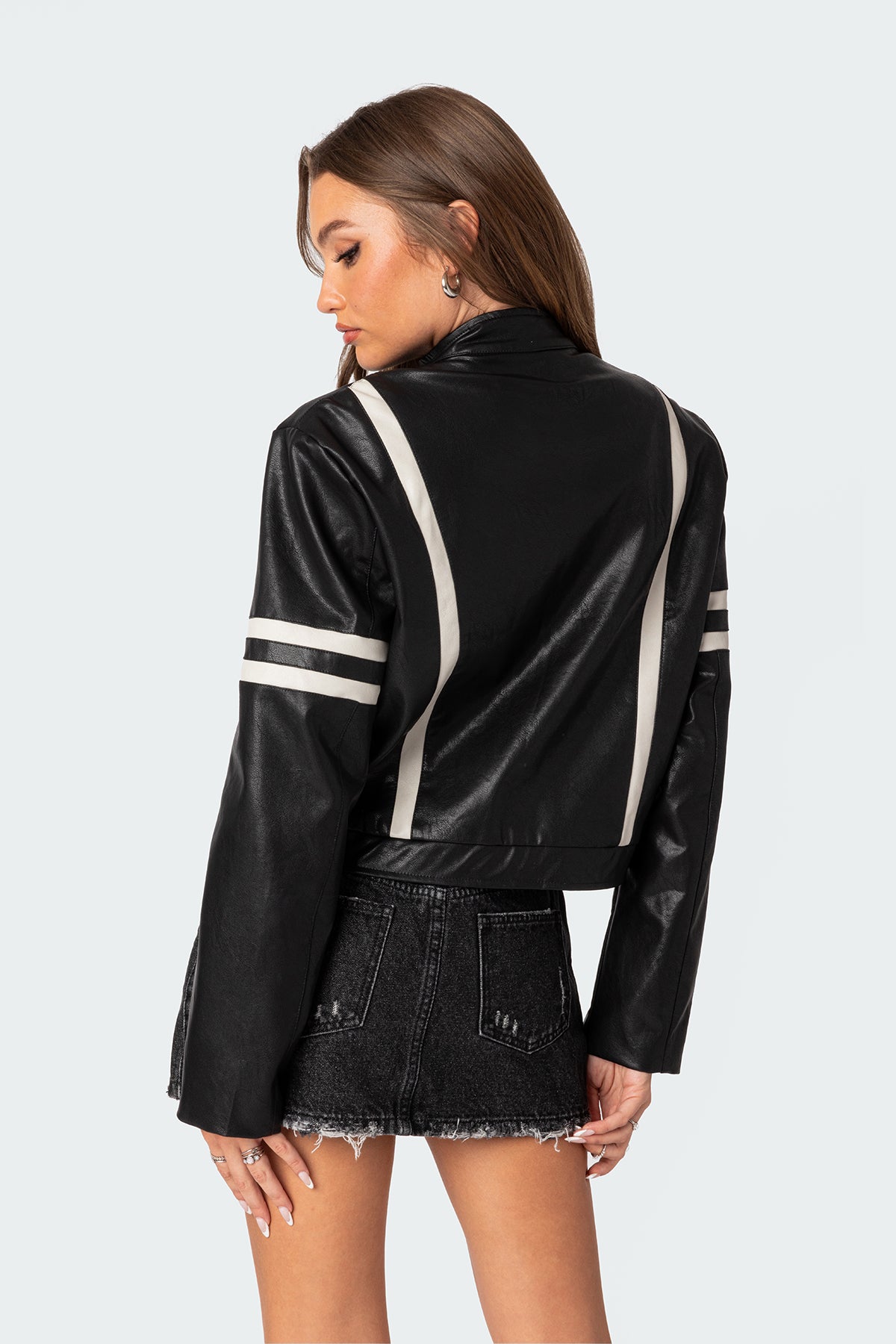 Rockstar Oversized Faux Leather Jacket - Image 4