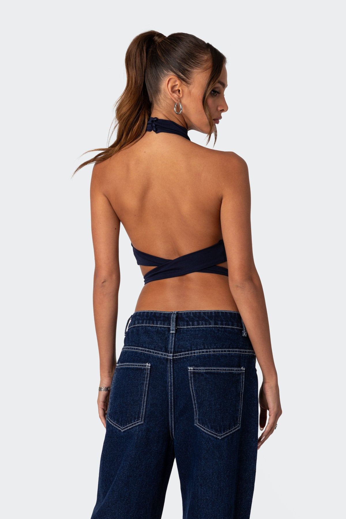 Hamlin Wrap Tie Crop Top - Image 5