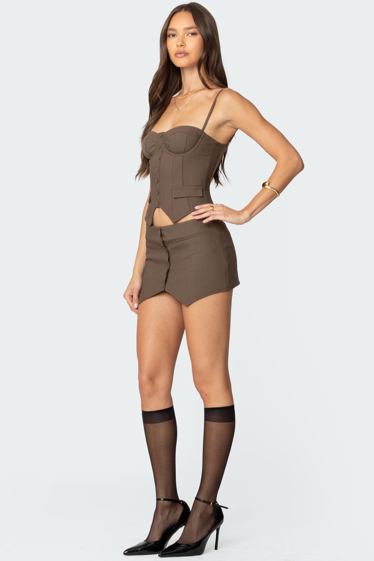 Ellis Buttoned Up Corset - Image 3