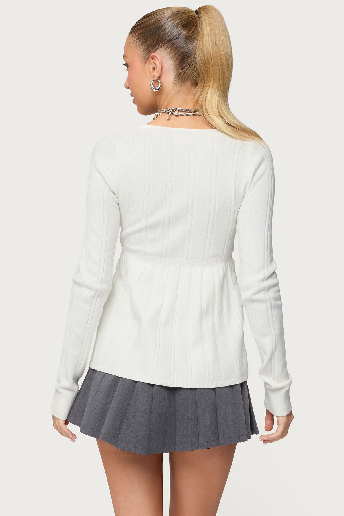 Saphey Babydoll Cable Knit Top - Image 4