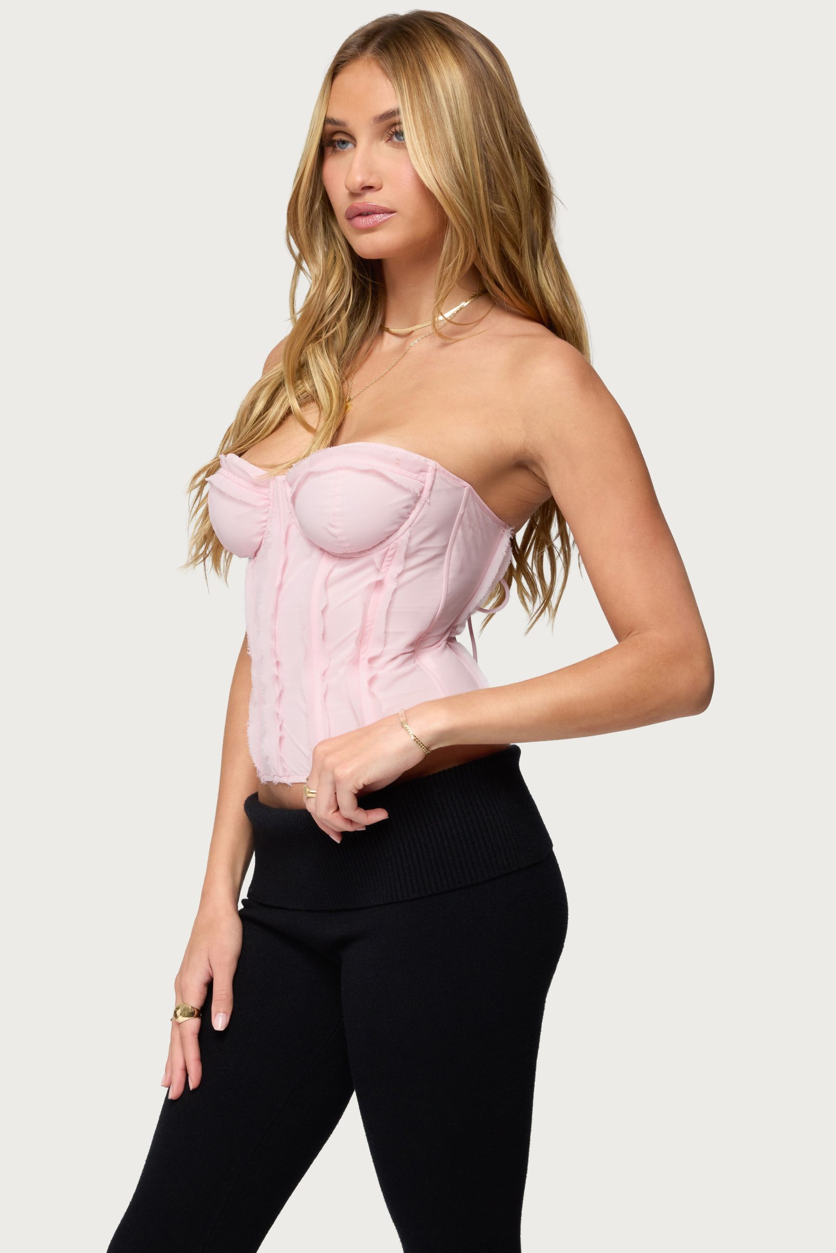 Naliah Raw Edge Strapless Corset - Image 3