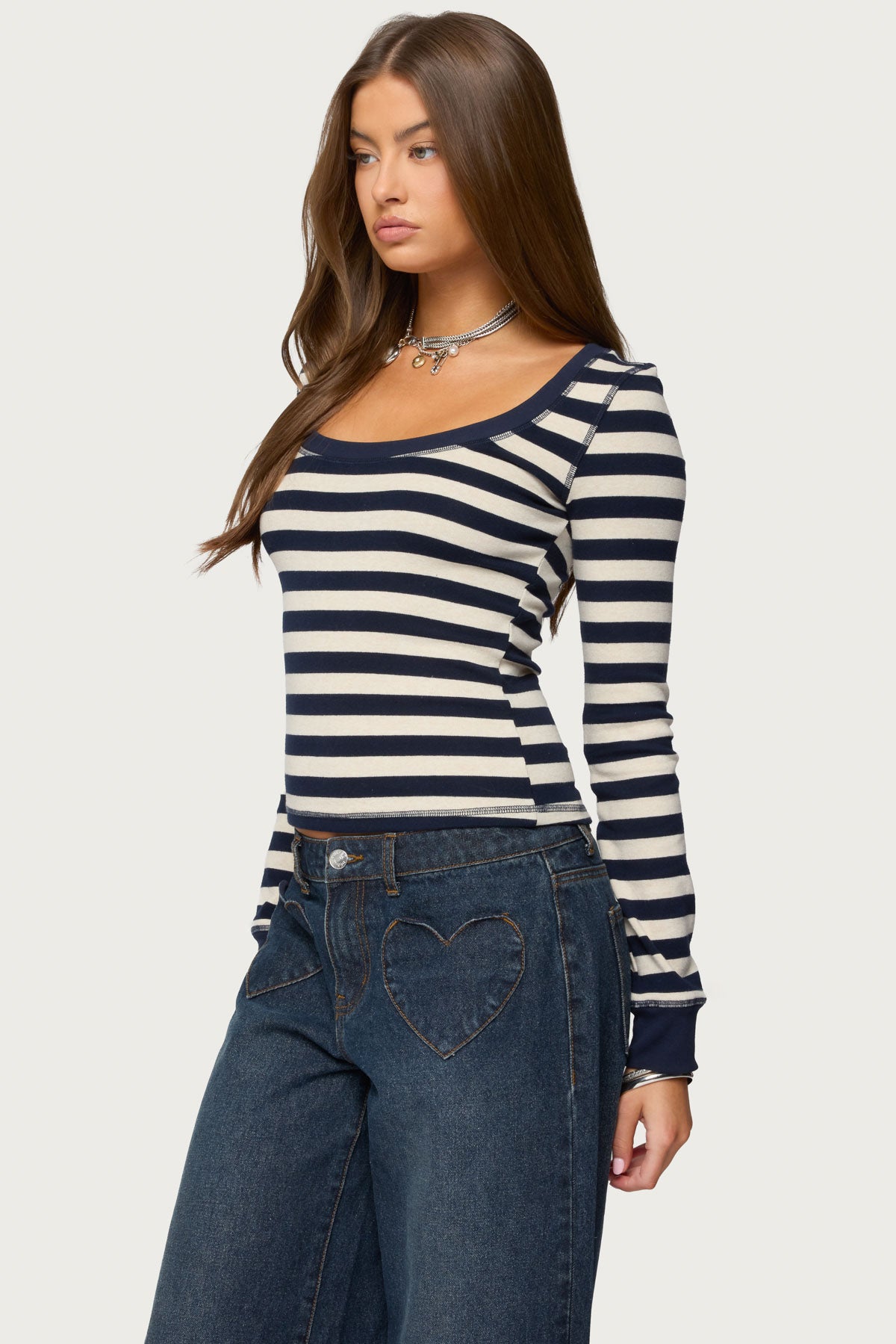 Rainey Striped Long Sleeve Top - Image 3