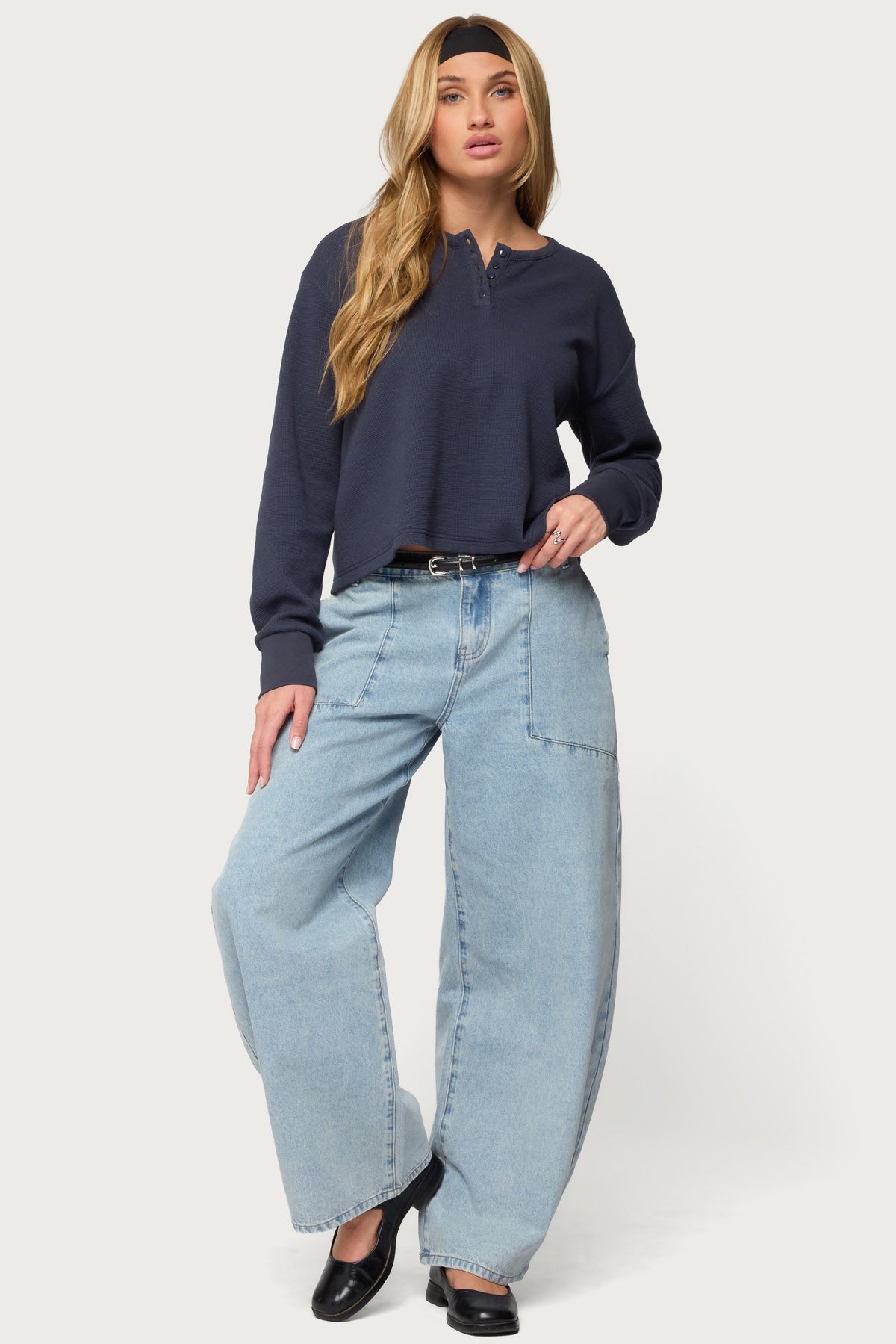 Jolie Low Rise Barrel Jeans - Image 5