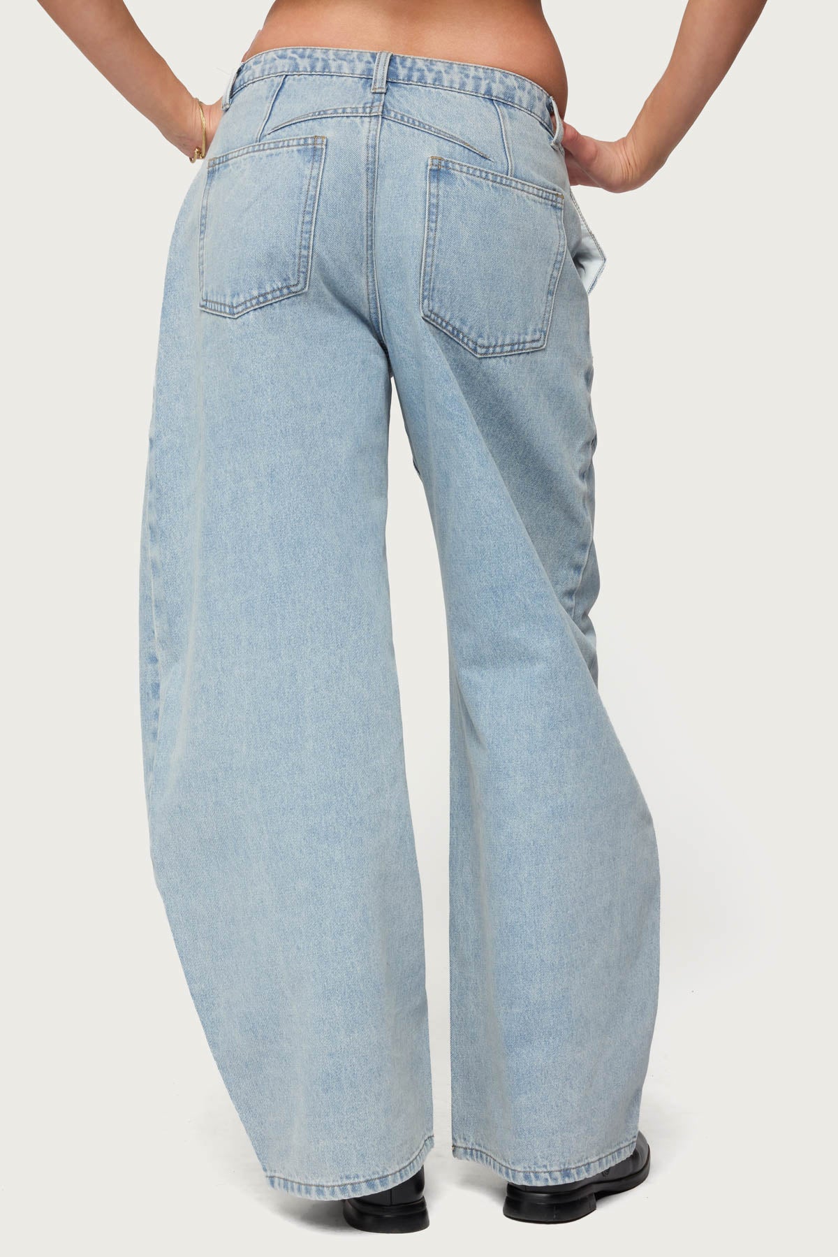 Jolie Low Rise Barrel Jeans - Image 4