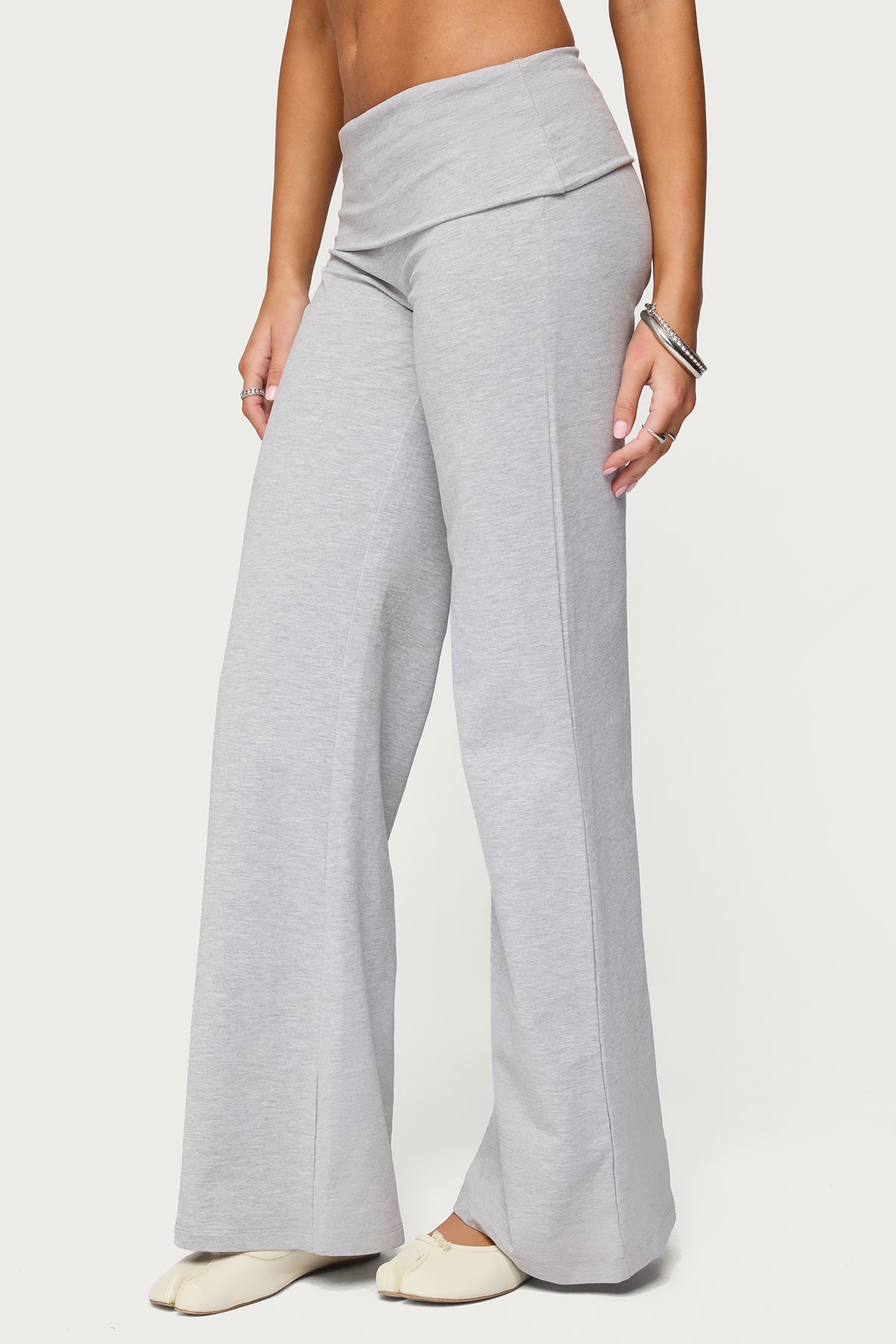 Wide Leg Foldover Pants - Image 4