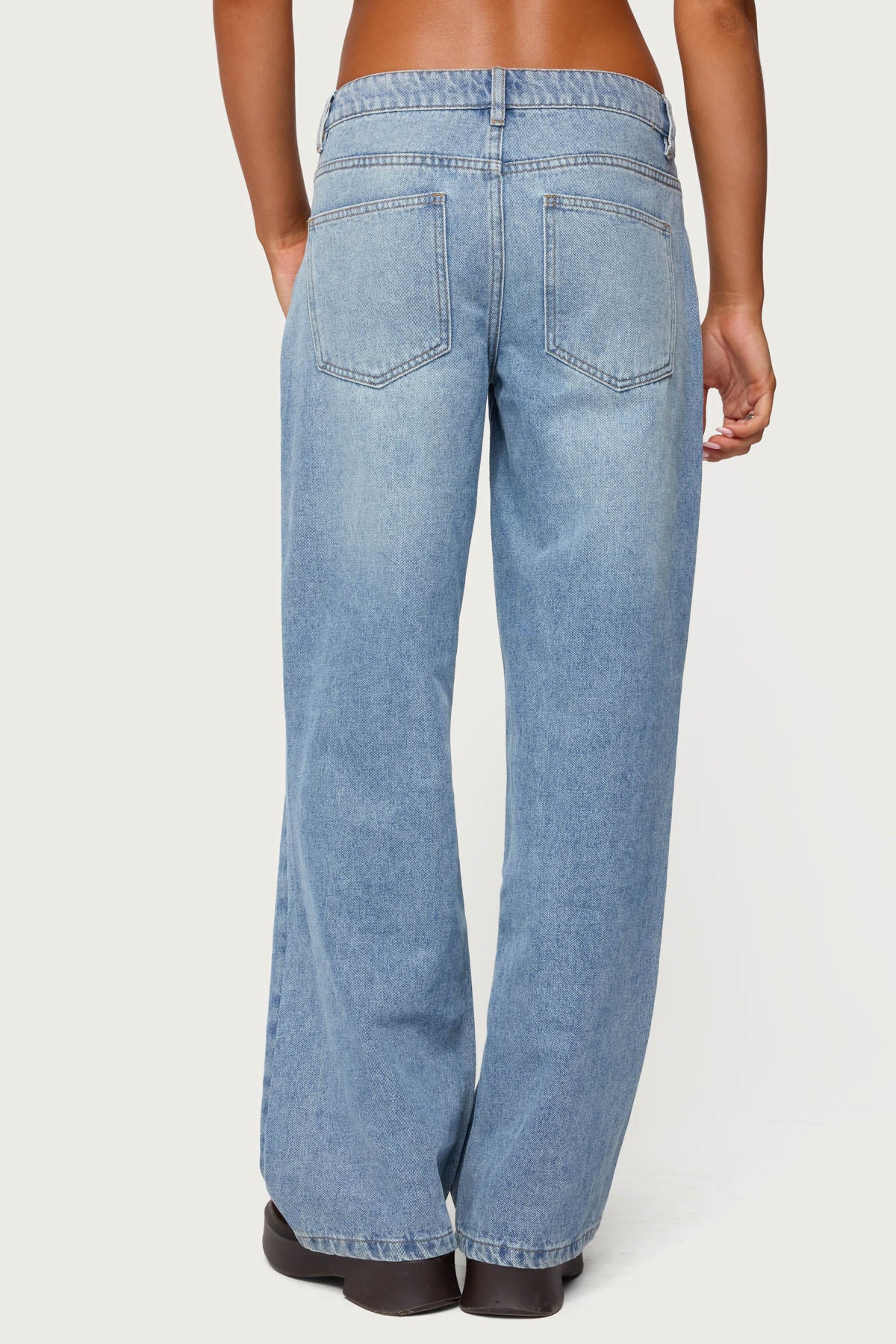 Dutton Distressed Low Rise Baggy Jeans - Image 5