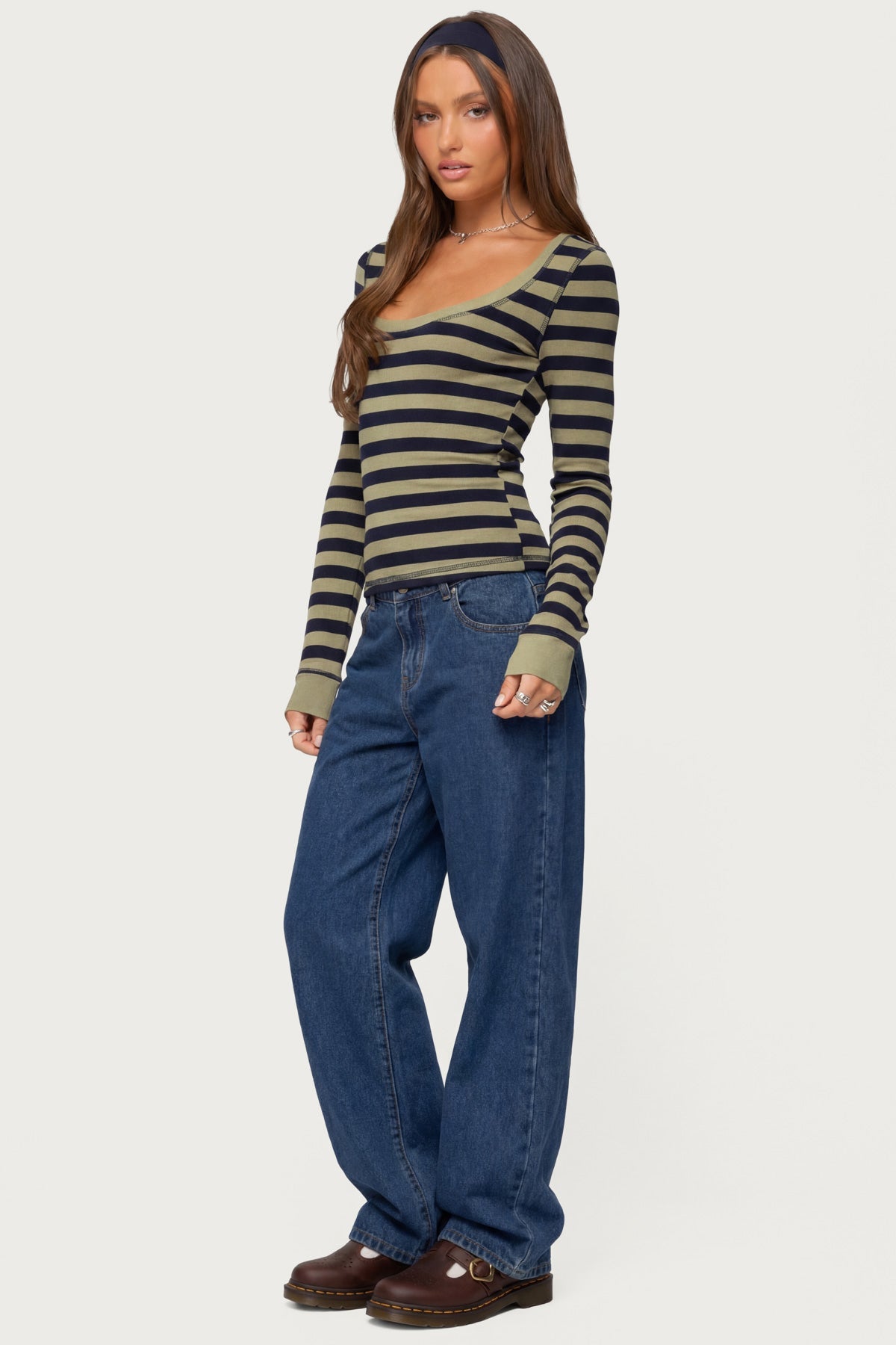 Rainey Striped Long Sleeve Top - Image 2