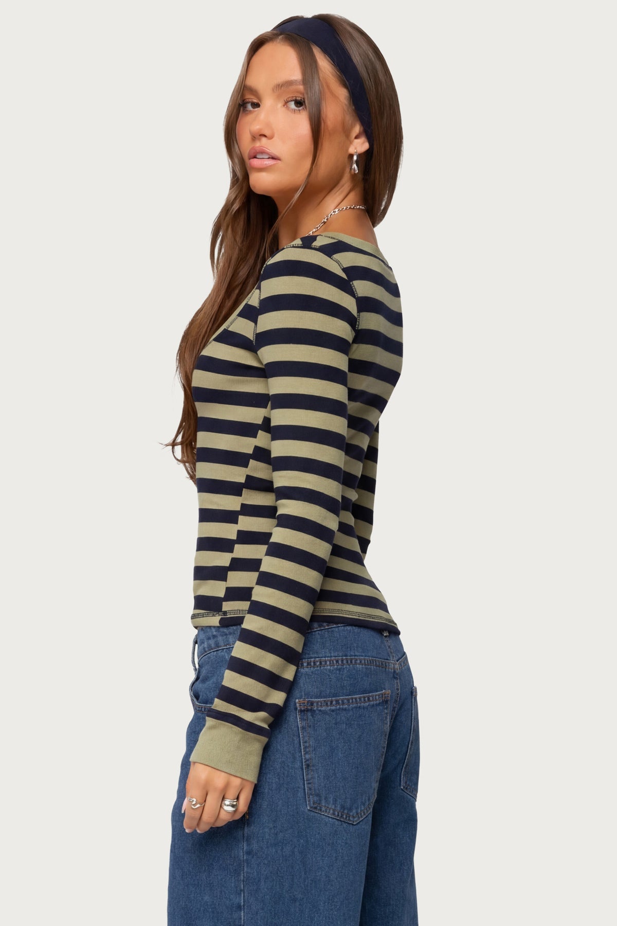 Rainey Striped Long Sleeve Top - Image 3