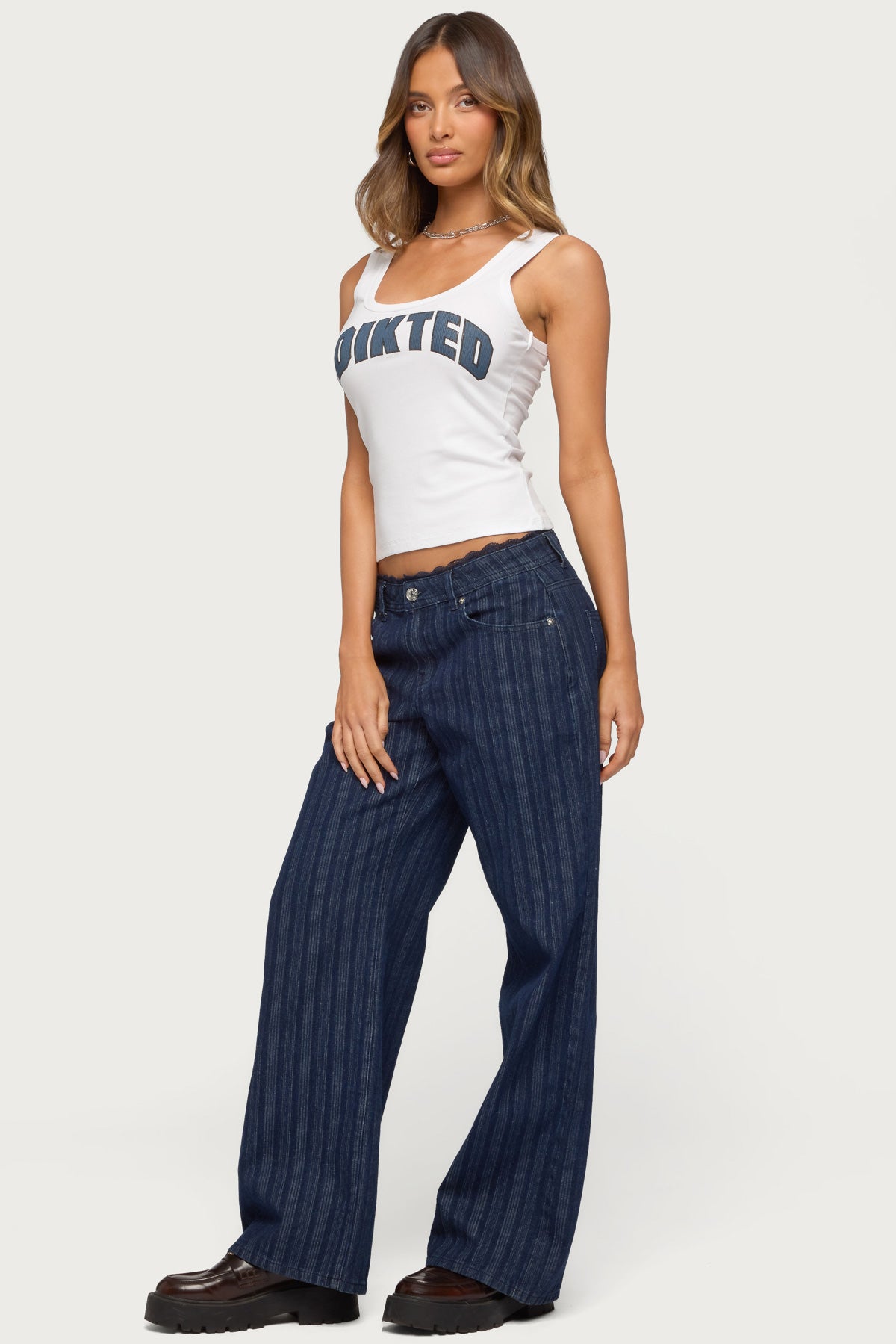 Edikted Girly Ribbed Tank Top - Image 5