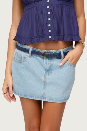 Goldey Faux Leather Belt