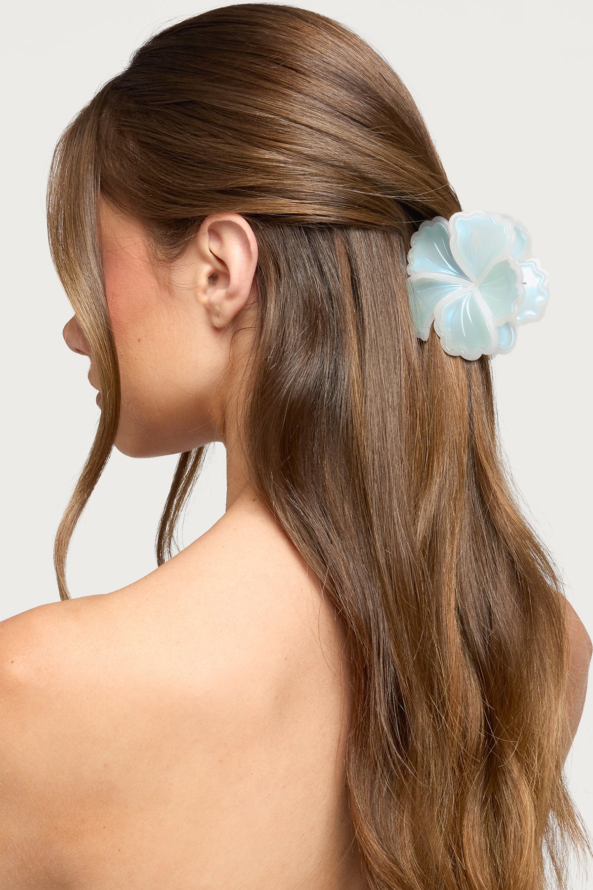 Iridescent Flower Claw Clip