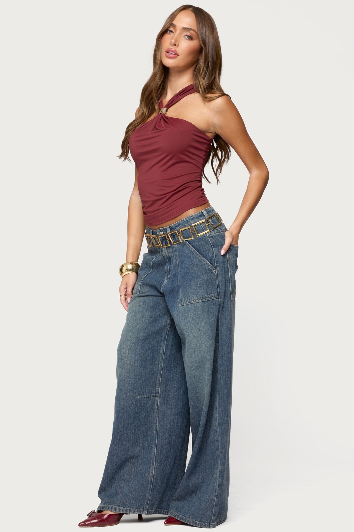 Jaycee Low Rise Baggy Carpenter Jeans - Image 3