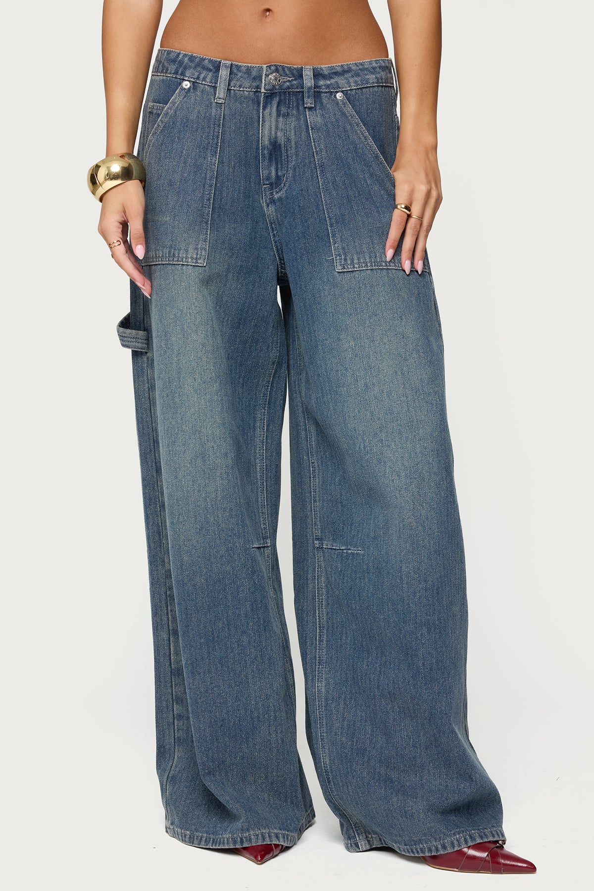 Jaycee Low Rise Baggy Carpenter Jeans - Image 2