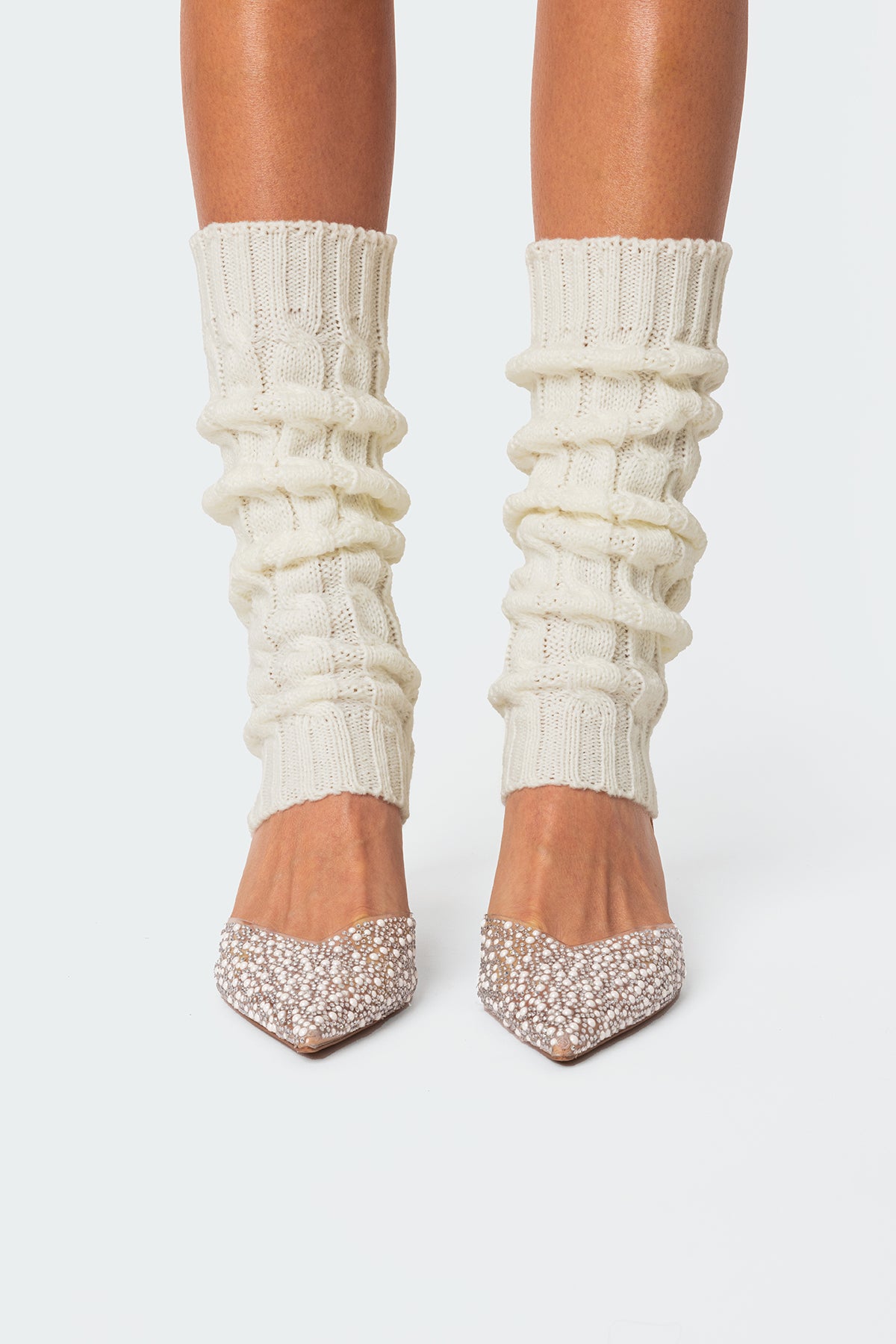 Cable Knit Leg Warmers - Image 2