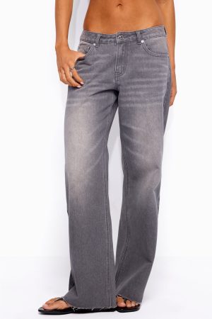 Raelynn Washed Low Rise Baggy Jeans