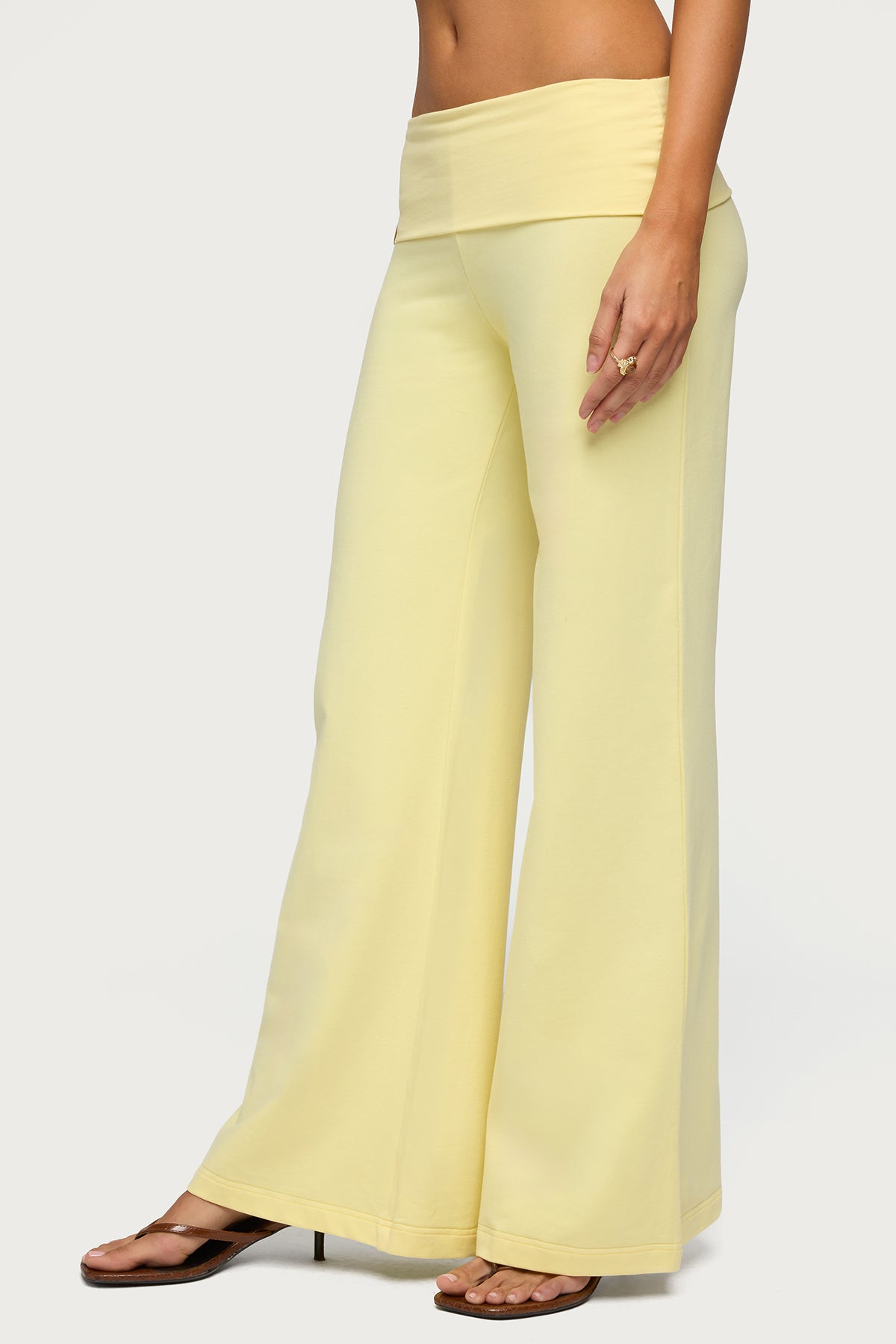 Wide Leg Foldover Pants - Image 3