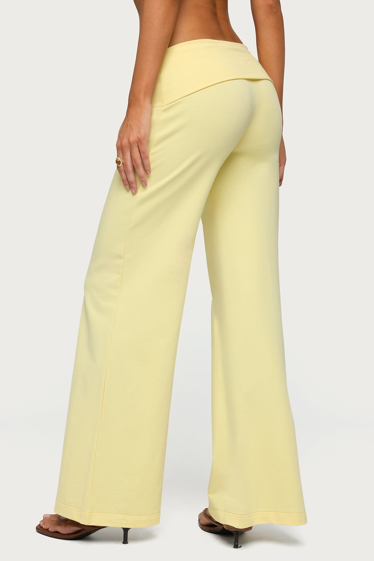 Wide Leg Foldover Pants - Image 4