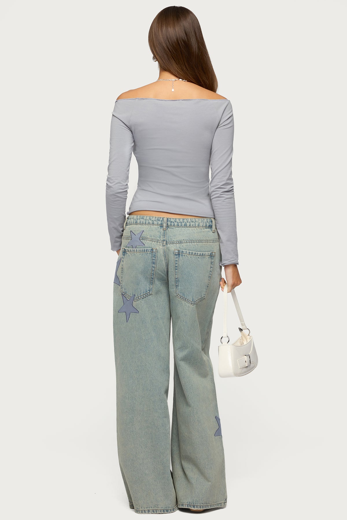 Nattie Off Shoulder V Neck Top - Image 5