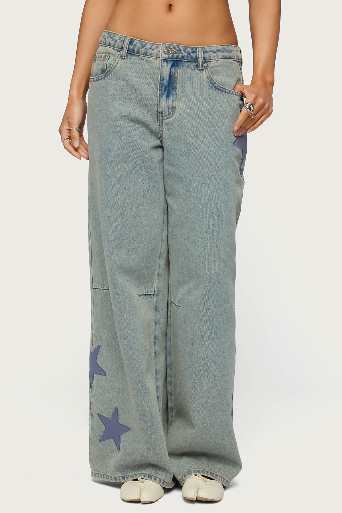 Trish Stars Low Rise Baggy Jeans - Image 3