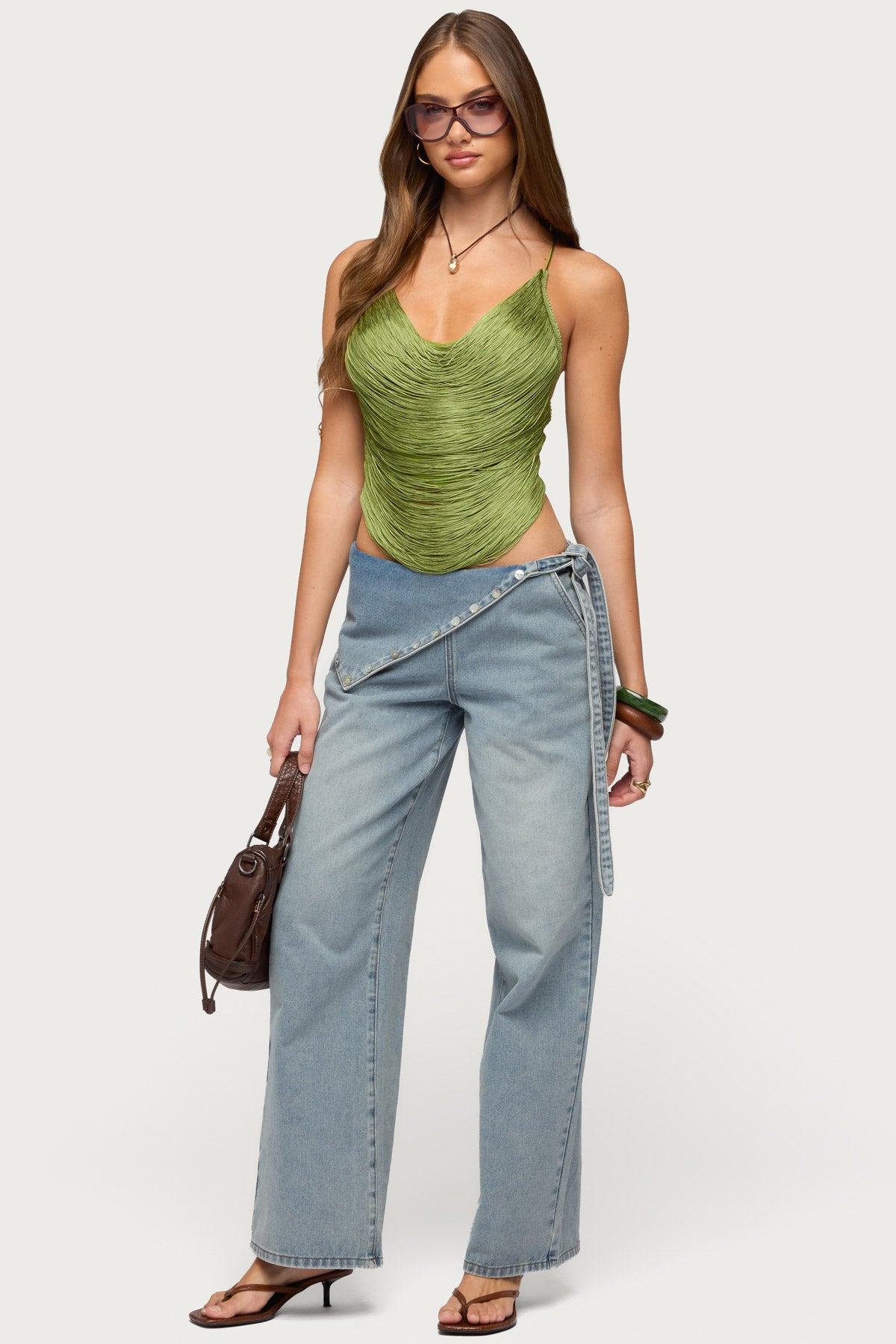 Elenie Fringed Cowl Neck Top - Image 5