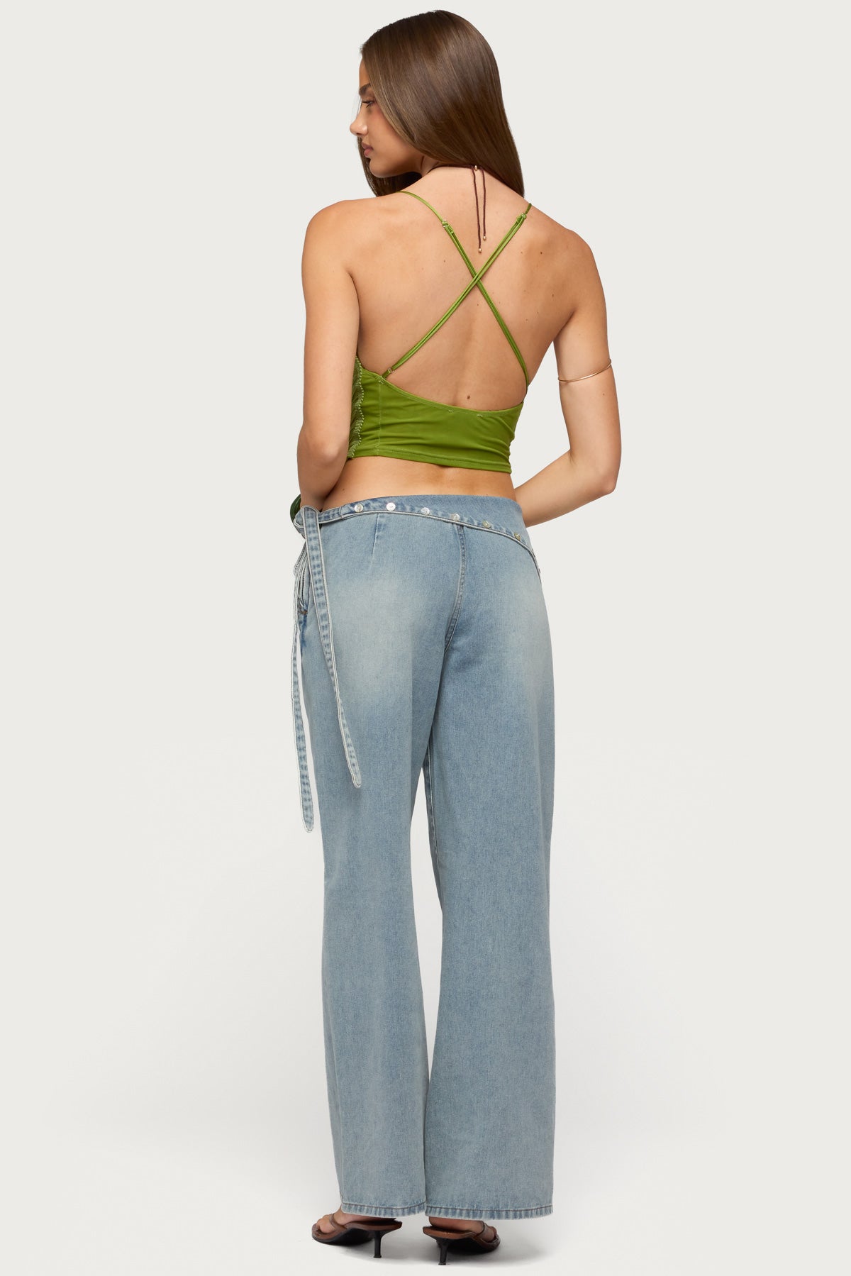Elenie Fringed Cowl Neck Top - Image 2