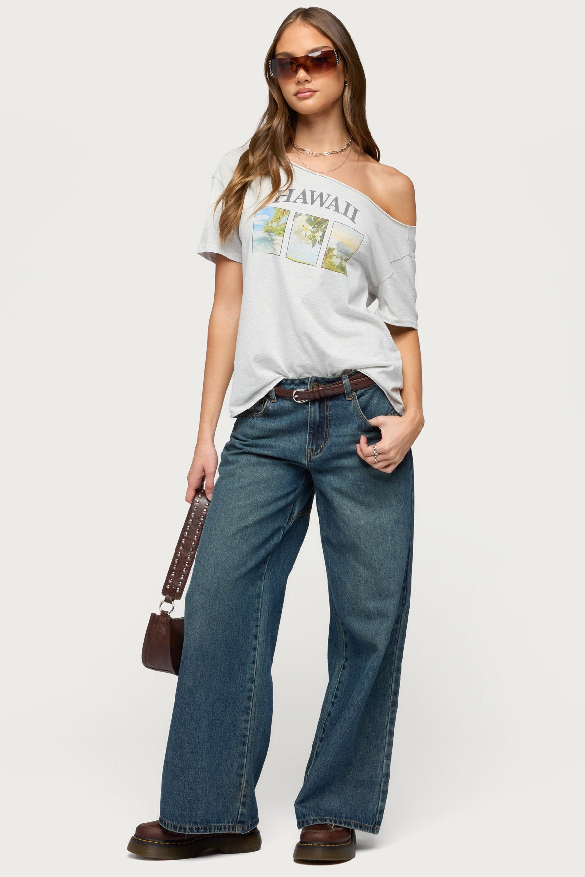 Hawaiian Babe Off Shoulder T Shirt - Image 2
