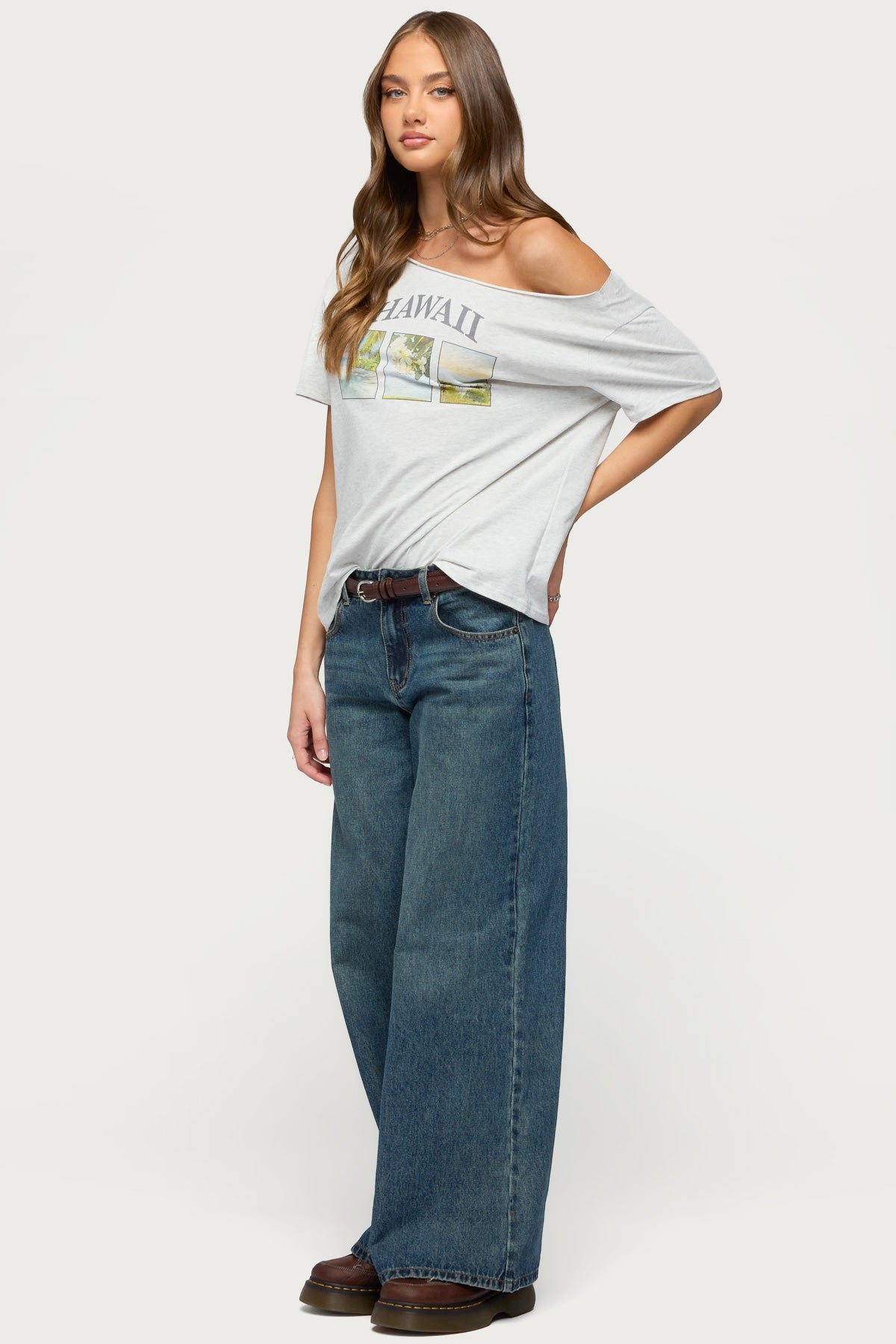 Hawaiian Babe Off Shoulder T Shirt - Image 4