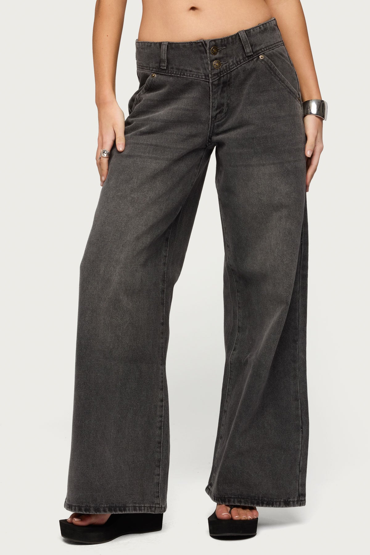 Meredith Low Rise Wide Leg Jeans - Image 2