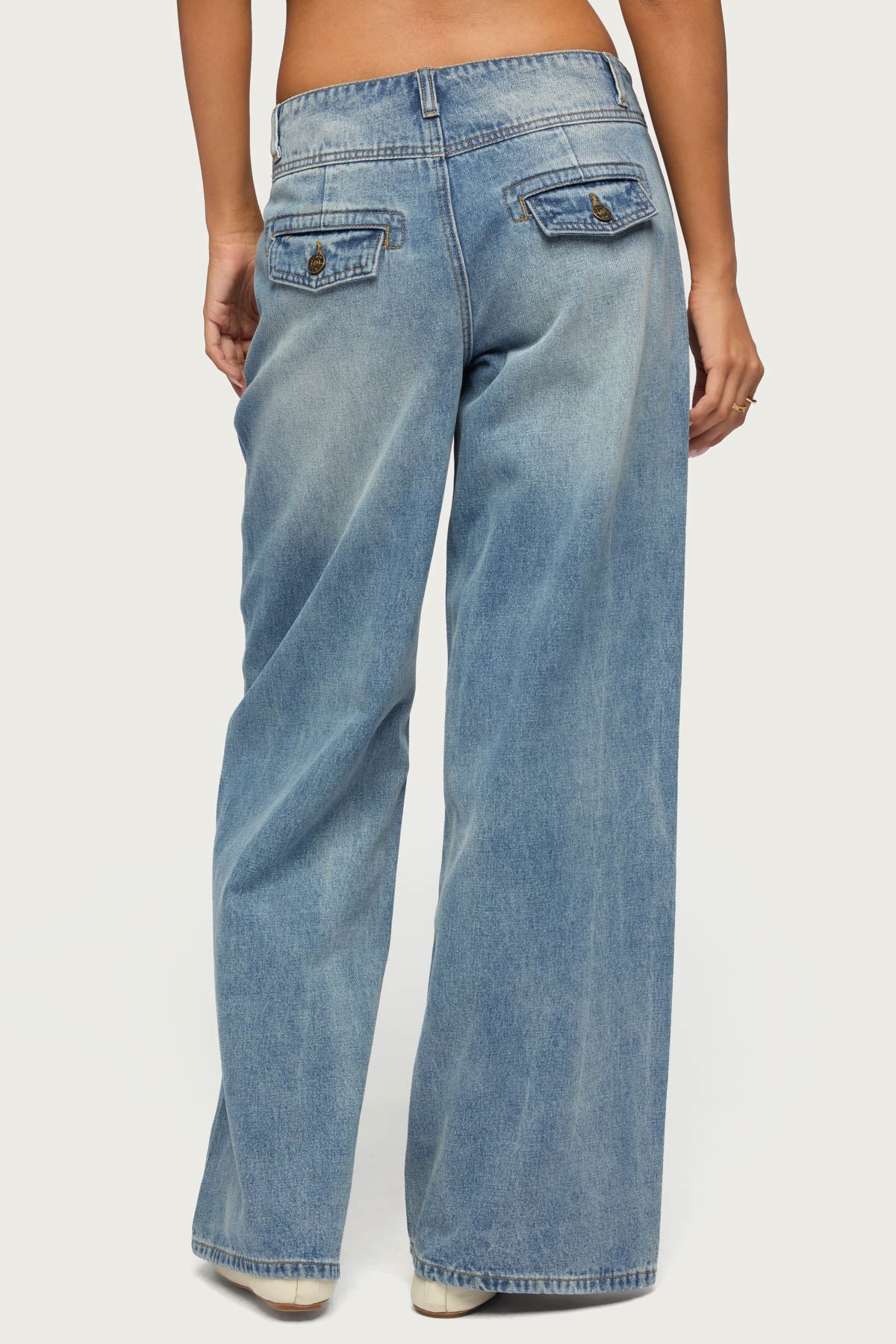Meredith Low Rise Wide Leg Jeans - Image 4