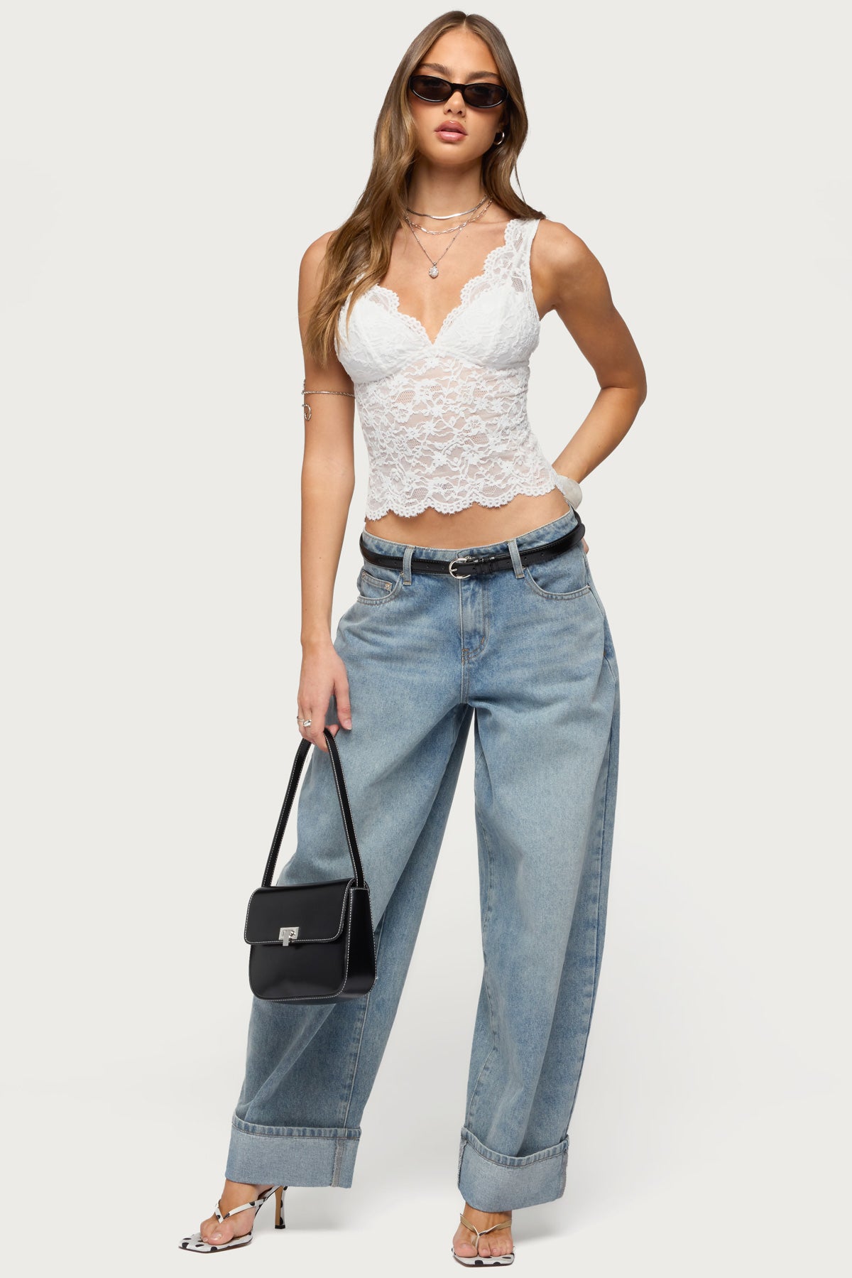 Araura Lace Velvet Floral Top - Image 6