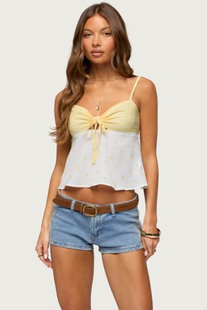 Tilly Mixed Print Top