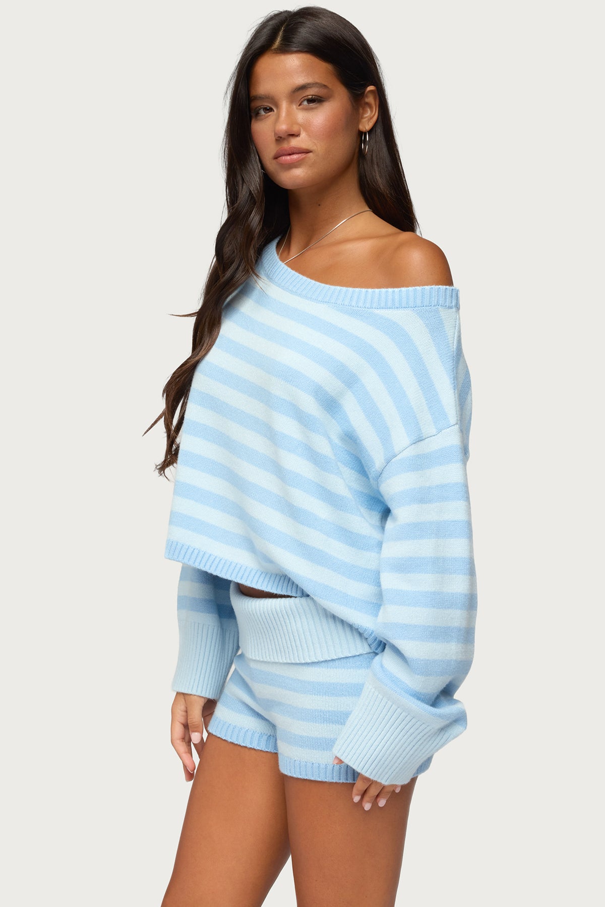 Saphi Striped Oversized Knit Sweater - Image 3