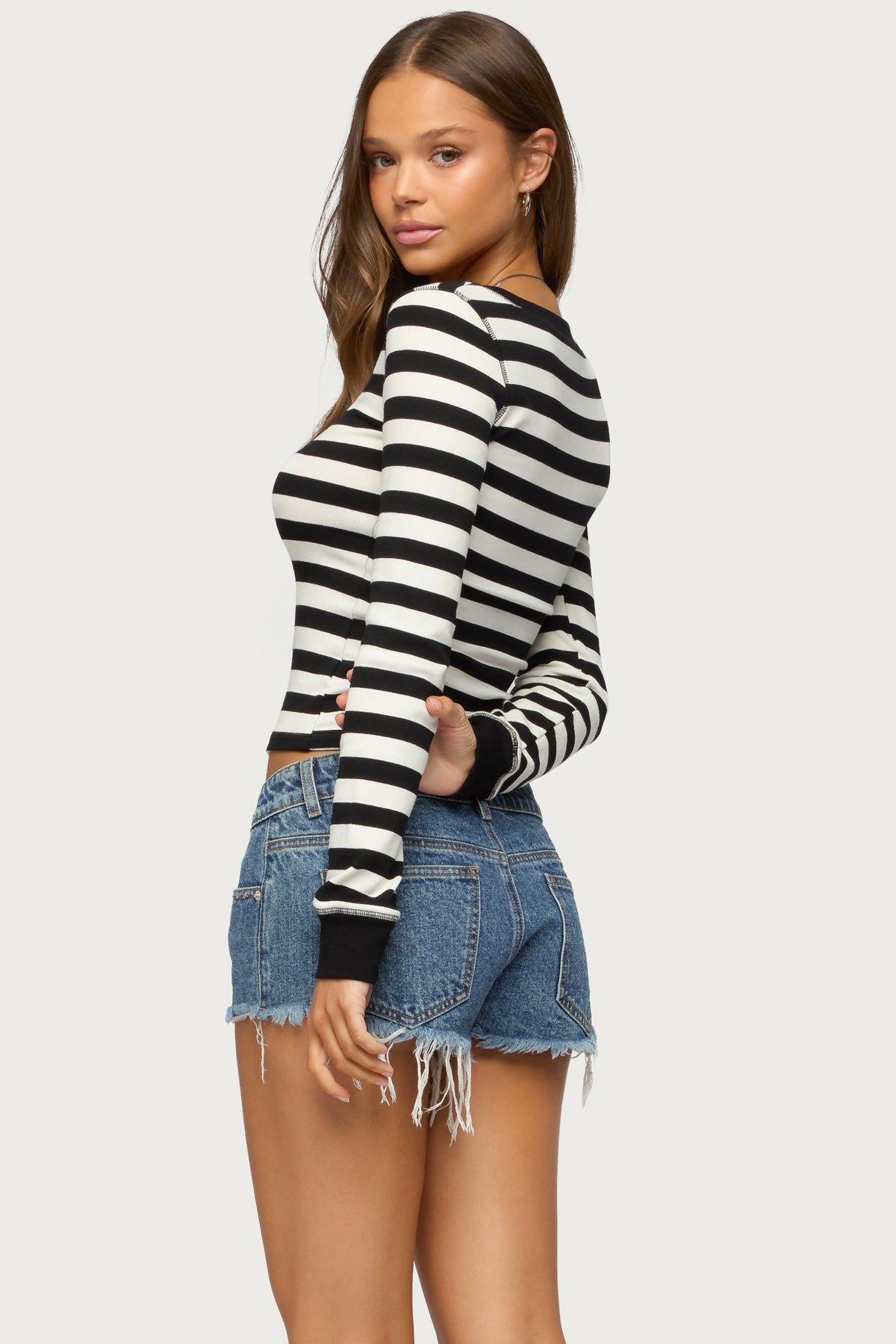 Rainey Striped Long Sleeve Top - Image 3