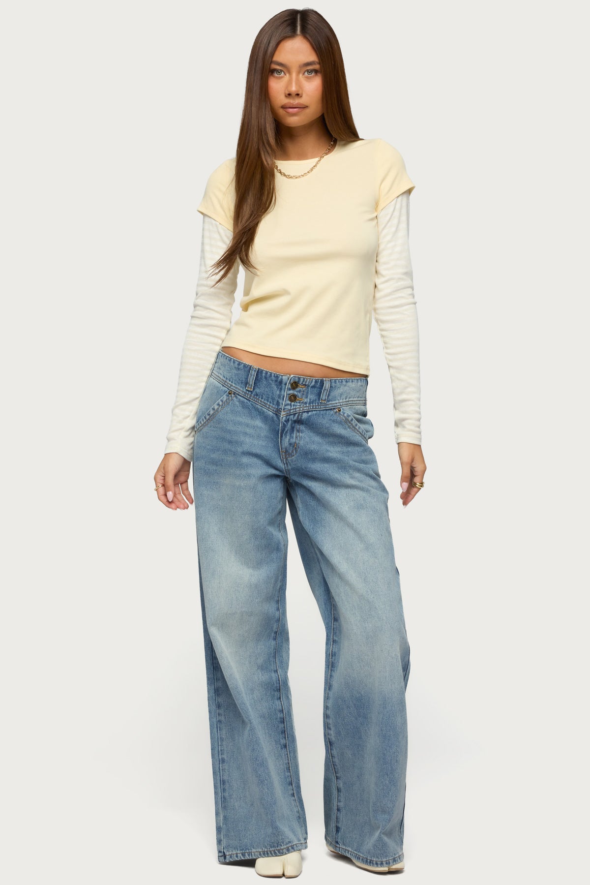Meredith Low Rise Wide Leg Jeans - Image 5