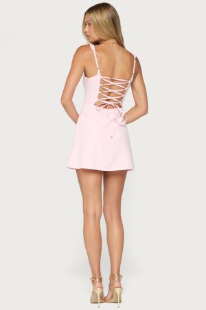 Cristina Ruffle Flare Mini Dress