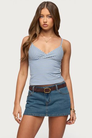 Emilea  V Neck Striped Tank Top