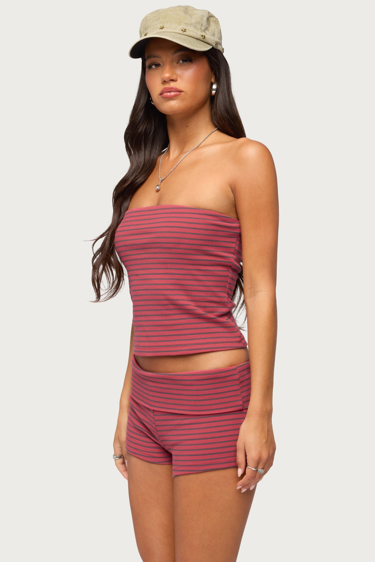 Monikah Striped Built In Bra Tube Top - Image 4