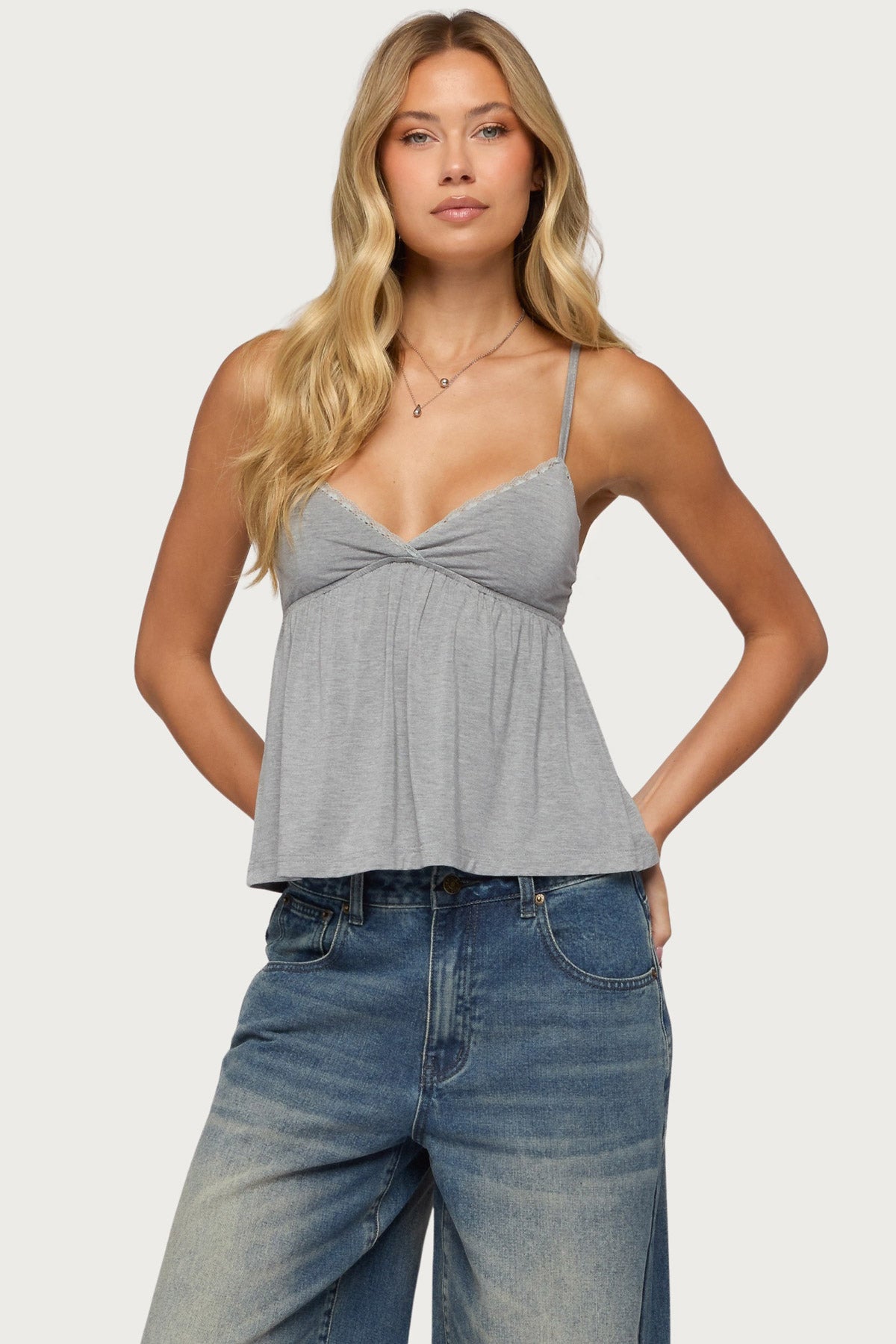 Belen Lacey Babydoll Top
