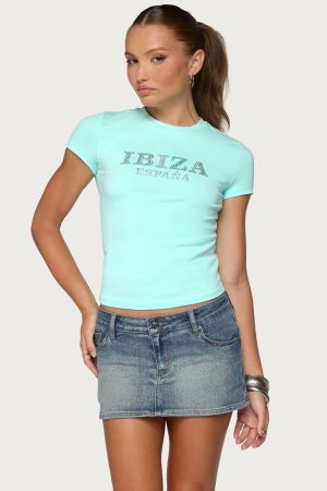 Ibiza Rhinestone T Shirt