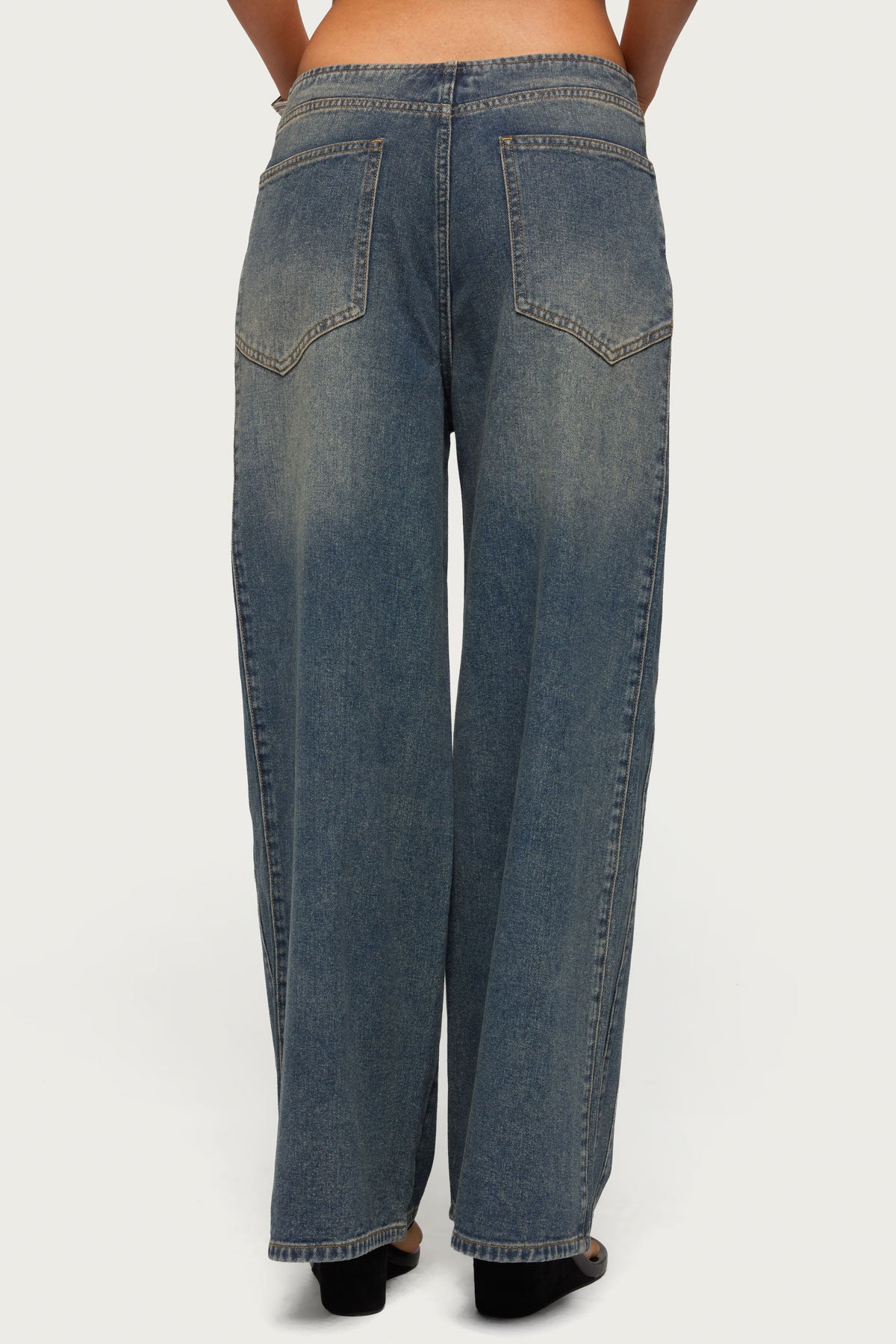 Elia No Waistband Low Rise Baggy Jeans - Image 5