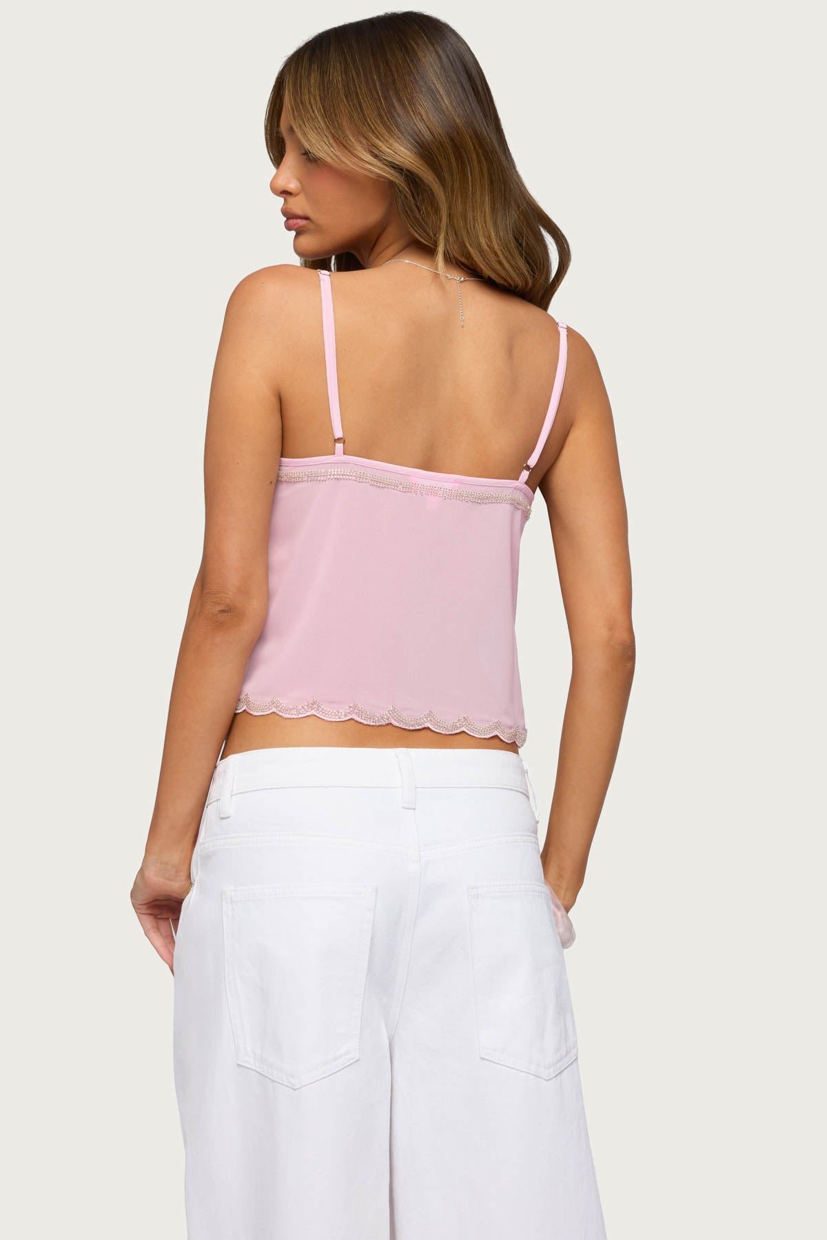 Bead & Sequin Chiffon Tank Top - Image 5
