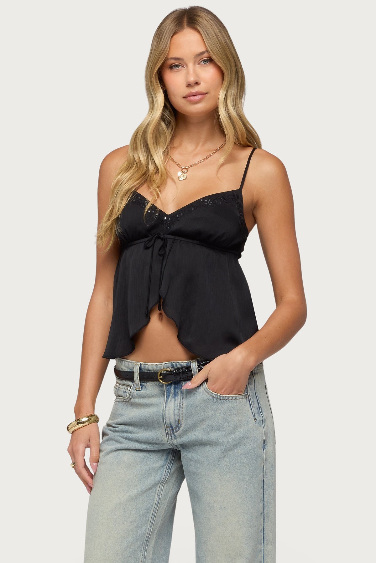 Liby Spilt Front Babydoll Top - Image 3